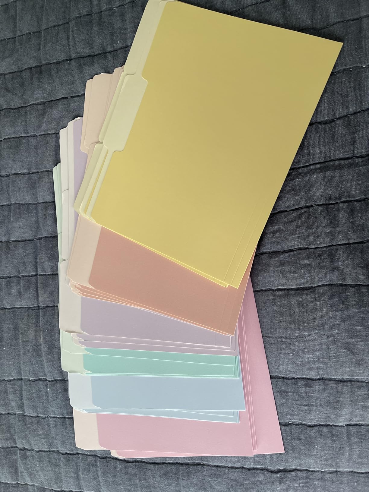 SUNEE File Folders, 30 Pack Manilla Folders 8.5 x 11, Colored File Folders Home Office School Supplies for Documents Files Paper, 6 Assorted Colors - Customer Photo 2