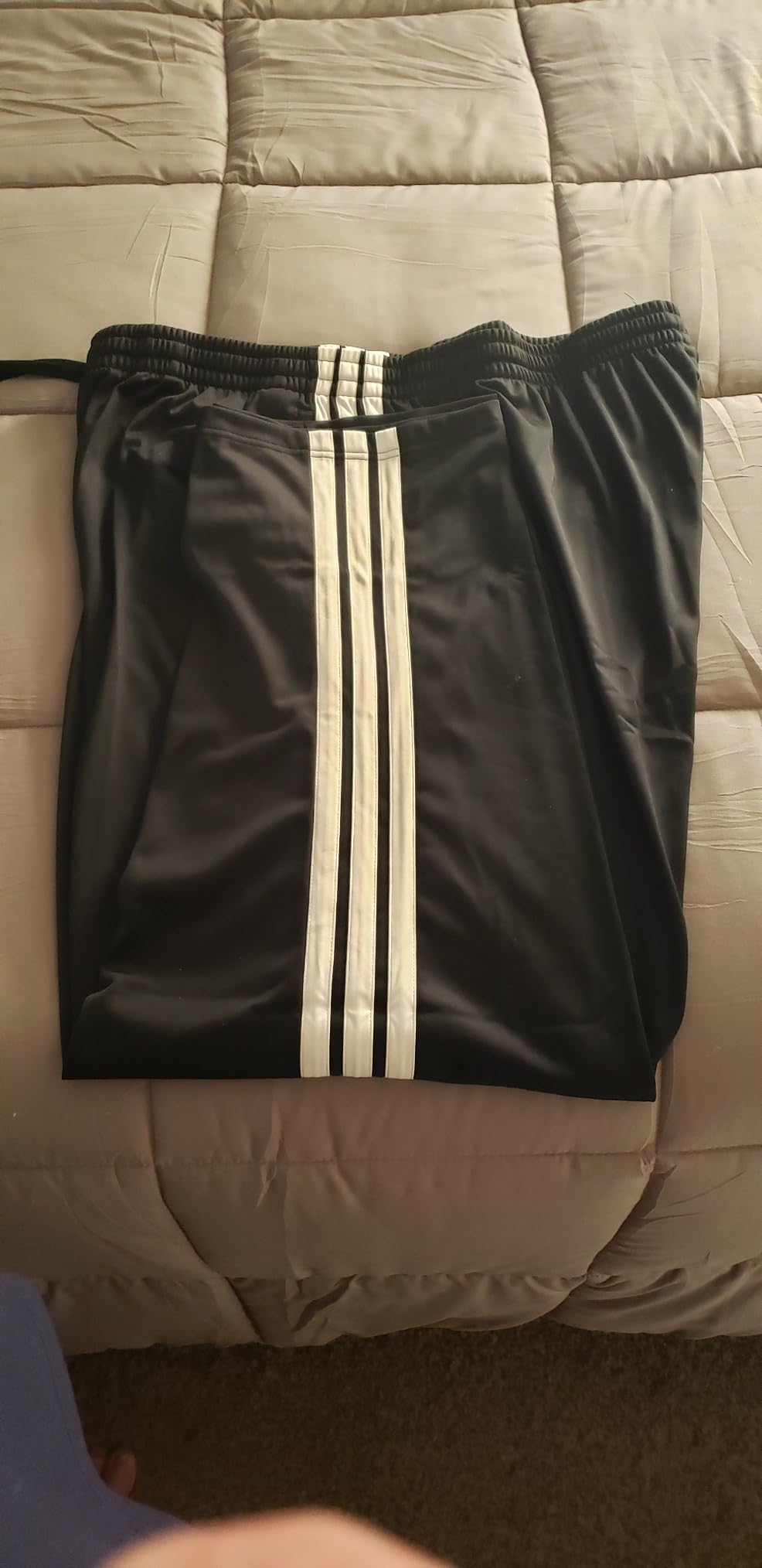 adidas Mens 3-Stripes Tricot Open Hem Track Pants - Customer Photo 1