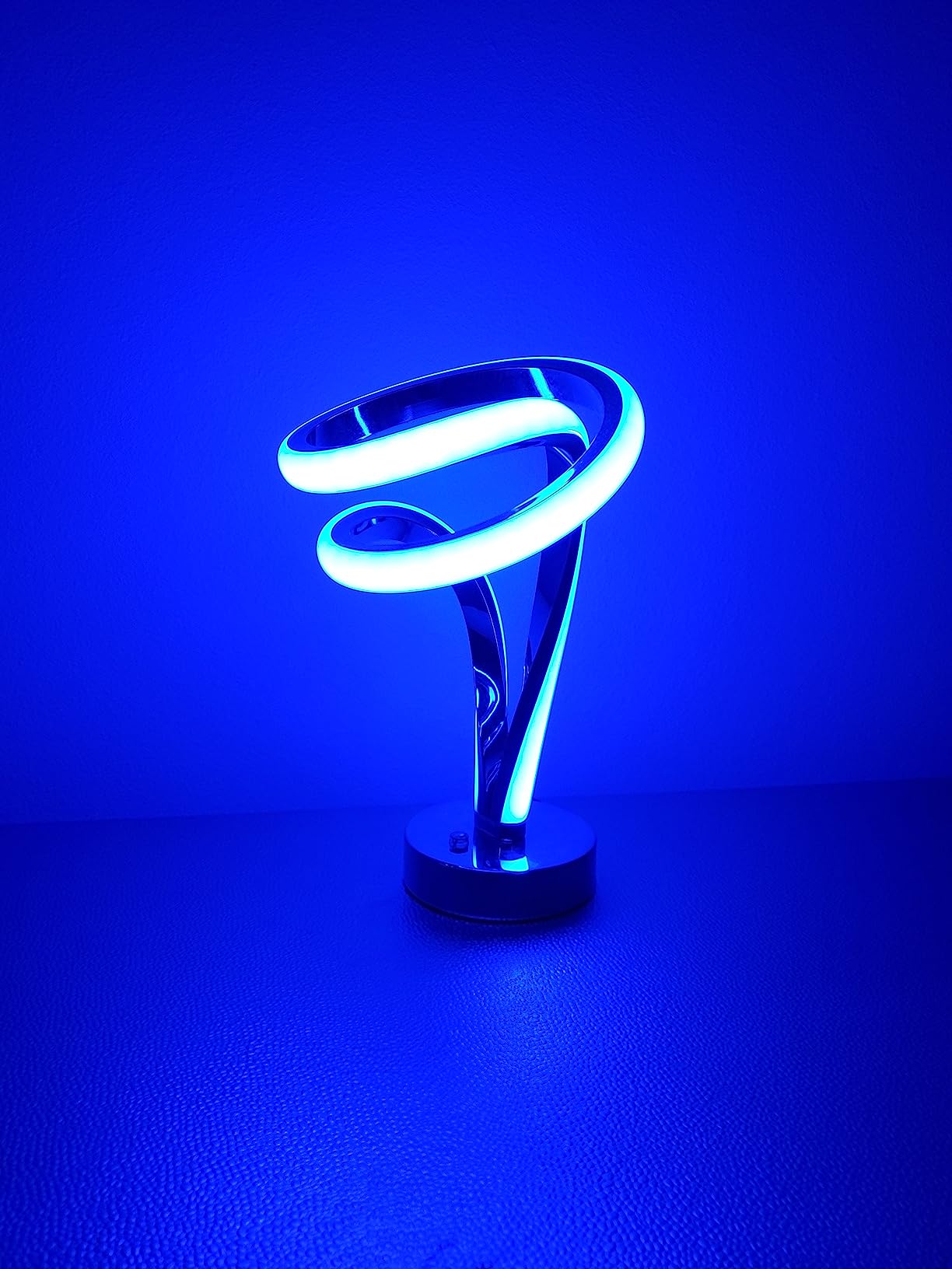 Spiral LED Table Lamp Set of 2-10 Color Modes, Touch Dimming, Modern Nightstand Lights for Bedroom & Living Room - Customer Photo 3