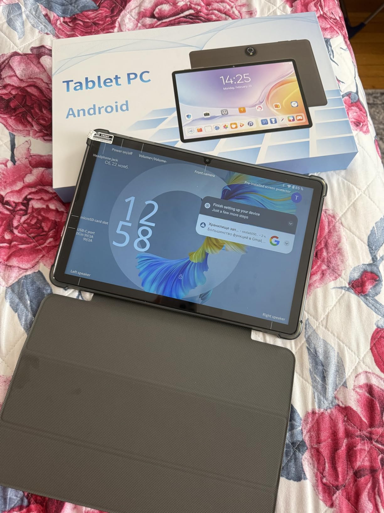 Android 15 Tablet,11 Inch Tablets with Octa Core Processor, 12GB RAM 128GB ROM 1TB Expand, Widevine L1, 8000mAh Battery, 2.4/5Ghz Dual WiFi/GPS/FM, 5/8MP Cameras, Case Included, Blue - Customer Photo 2