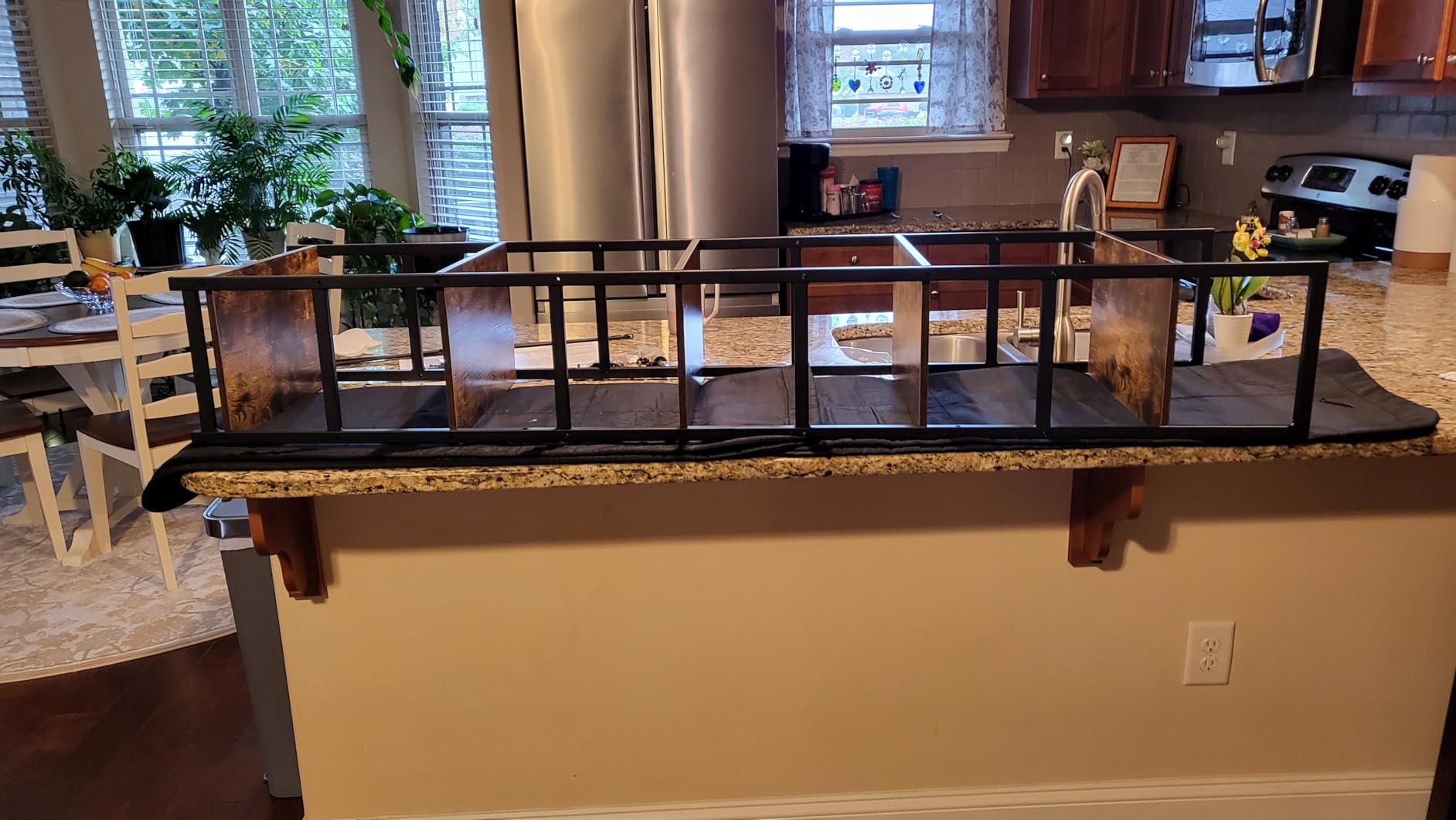 NUMENN Triple Column 5 Tier Bookshelf, Bookcase with 14 Open Display Shelves, Adjustable Rustic Industrial Style Book Shelves, Modern Bookshelves for Bedroom, Living Room and Home Office, Vintage Customer Review NUMENN Triple Column 5 Tier Bookshelf, Bookcase with 14 Open Display Shelves, Adjustable Rustic Industrial Style Book Shelves, Modern Bookshelves for Bedroom, Living Room and Home Office, Vintage - Customer Photo 2