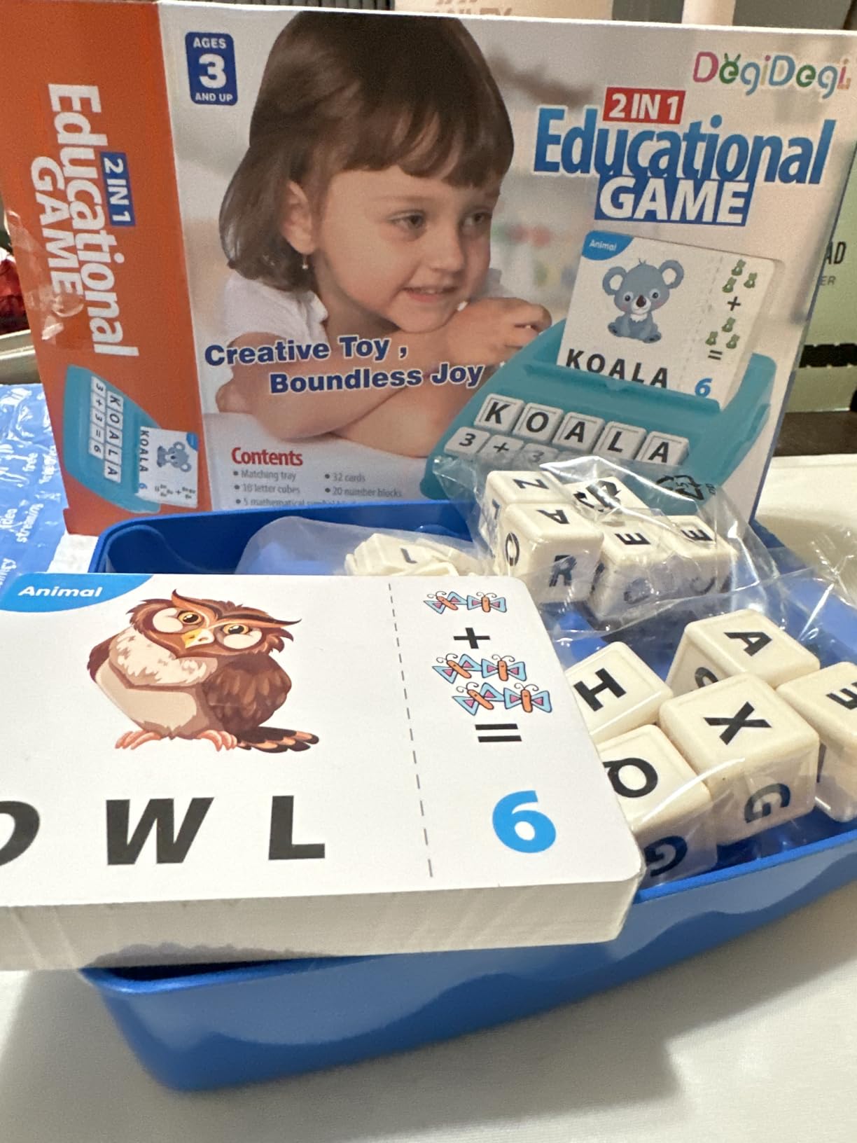 Educational Toys Learning Games for Kids 3-8, Matching Letter Spelling Early Math Game for Preschool& Kindergarten Kids Boys and Girls Light Blue,Christmas Birthday gift for 4 5 6 7 boys girls Customer Review Educational Toys Learning Games for Kids 3-8, Matching Letter Spelling Early Math Game for Preschool& Kindergarten Kids Boys and Girls Light Blue,Christmas Birthday gift for 4 5 6 7 boys girls - Customer Photo 1