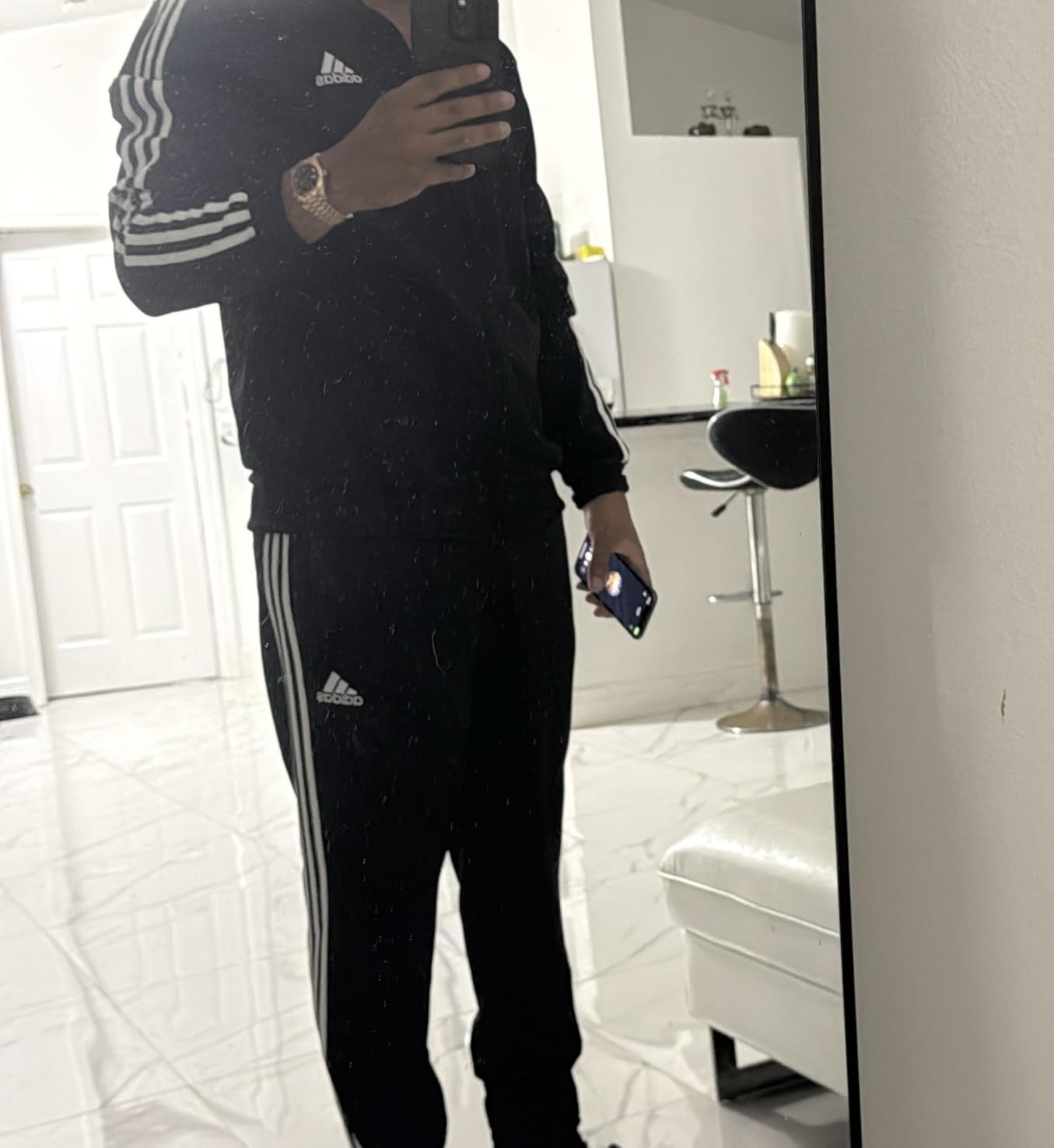 adidas Men's Basic 3-Stripes Tricot Track Suit - Customer Photo 1