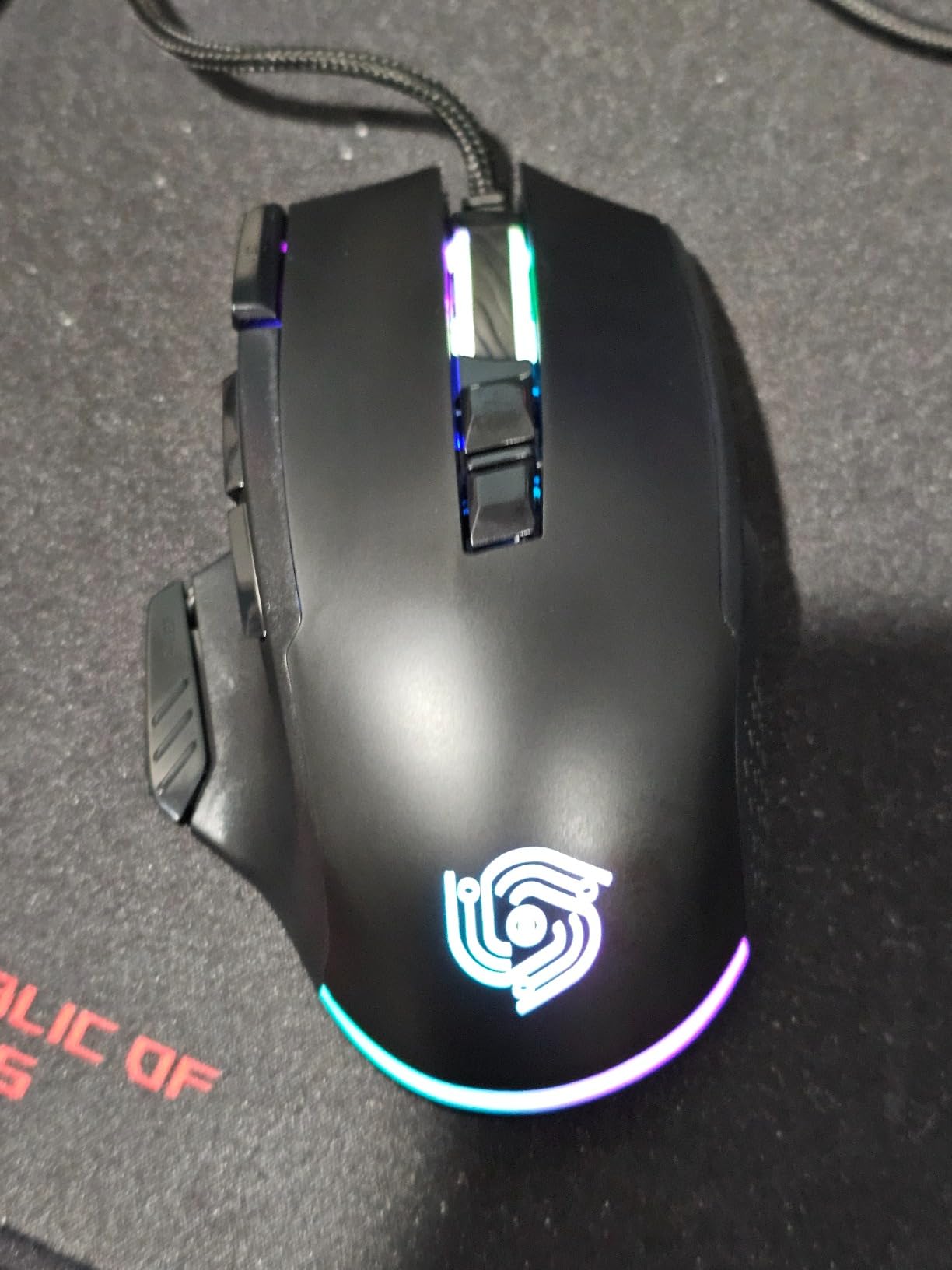 Wired Mouse for Gaming, RGB Lighting, Claw Grip Design, Adjustable DPI, Rapid Trigger & Sniper Buttons, Computer/Laptop – Black - Customer Photo 1