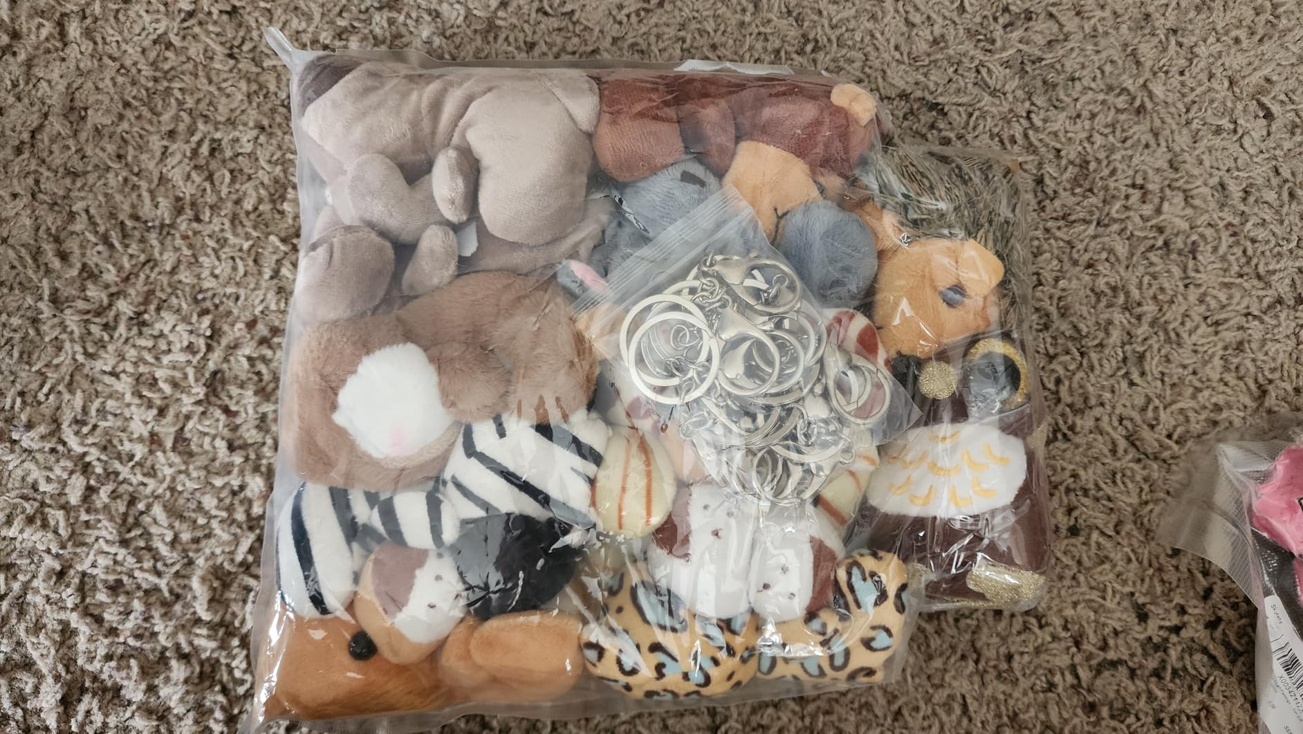 Arrozon 12 Pcs Small Stuffed Animals Bulk, 4.5 Inch Mini Stuffed Animals, Keychain Plush Toys Stocking Stuffers for Kids, Carnival Claw Machine Prizes, Classroom Treasure Box, Pinata Stuffers - Customer Photo 2