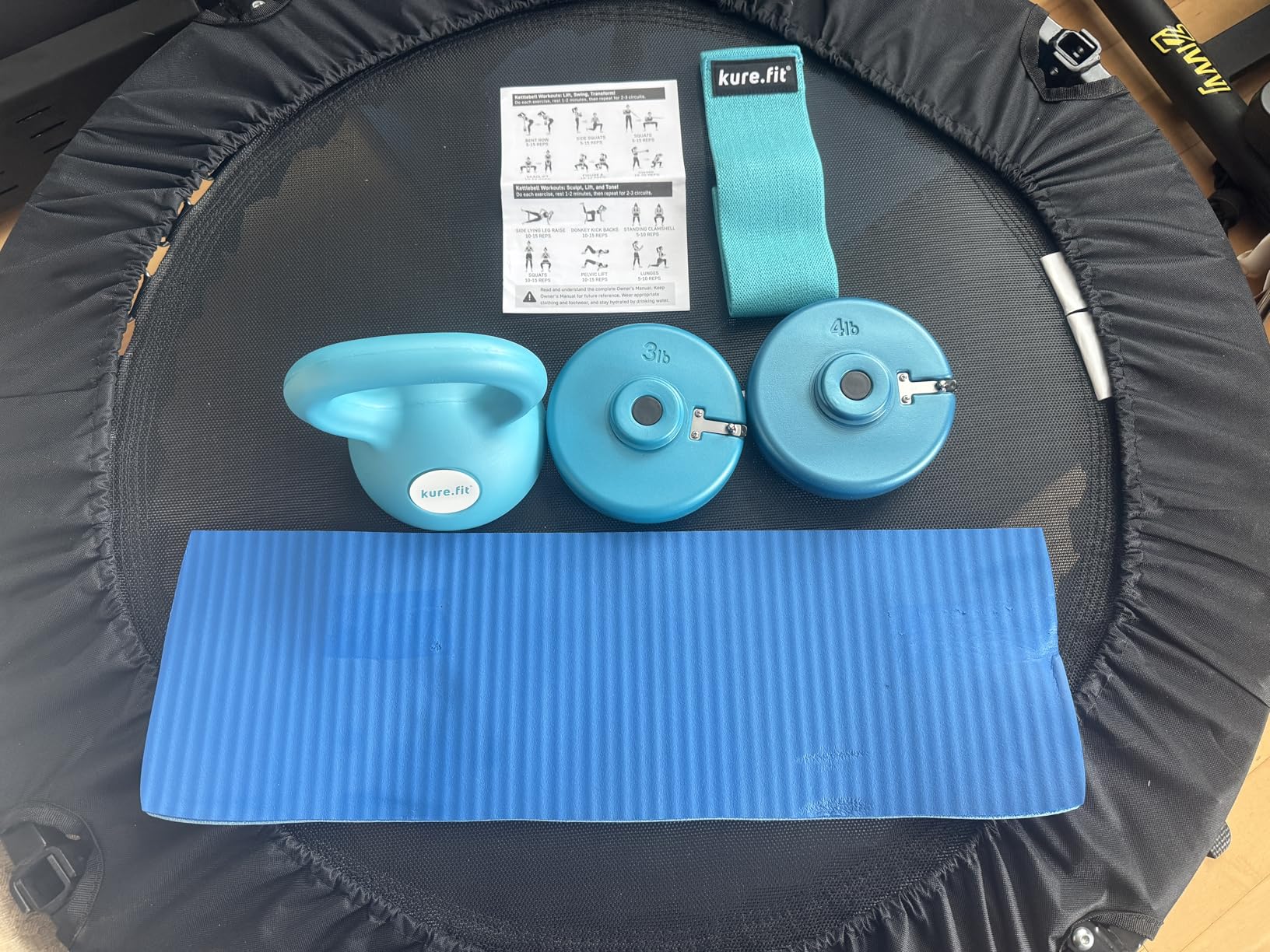 kure.fit Adjustable Kettlebell | 5 lb - 12 lb | Kettlebell Weights Set for Home Gym | Full-Body Workouts, Strength Training, Weight Loss | Fabric Booty Band | Beginners & Women - Customer Photo 2