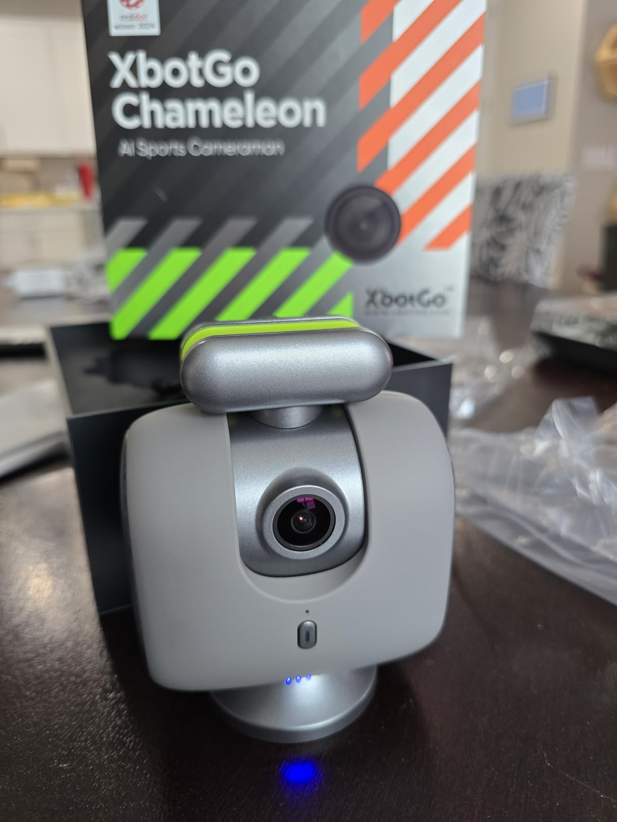XbotGo Chameleon AI Auto Sports Action Camera - 4K 60FPS Soccer Camera and Basketball Tracking Camera for Team Sports, Live Streaming, No Subscription, Works with iOS & Android (Lava Graphite) - Customer Photo 1