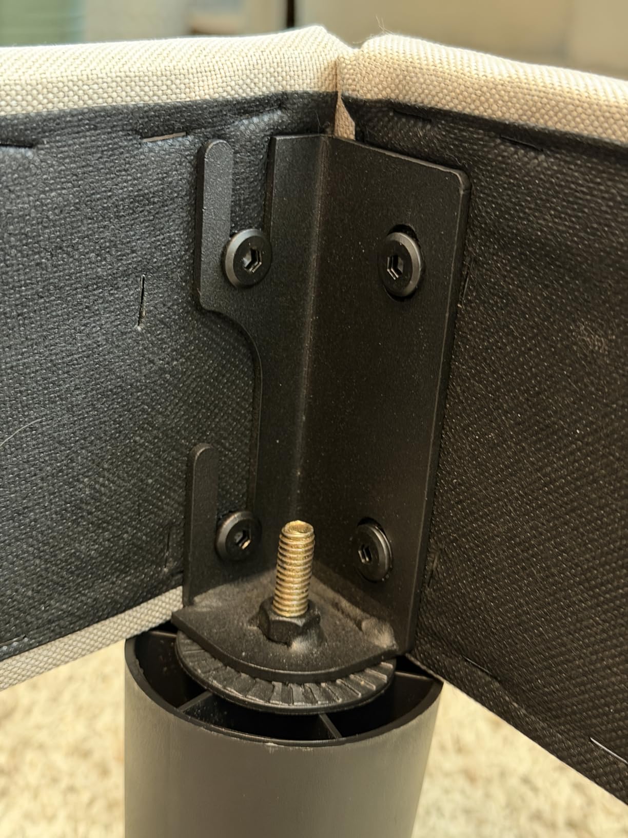 Novilla Full Size Bed Frame with Adjustable Headboard Platform Full Bed Frame with Linen Fabric Upholstered Headboard, No Box Spring Needed, Noise-Free, Wooden Slats Support, Easy Assembly, Beige - Customer Photo 1