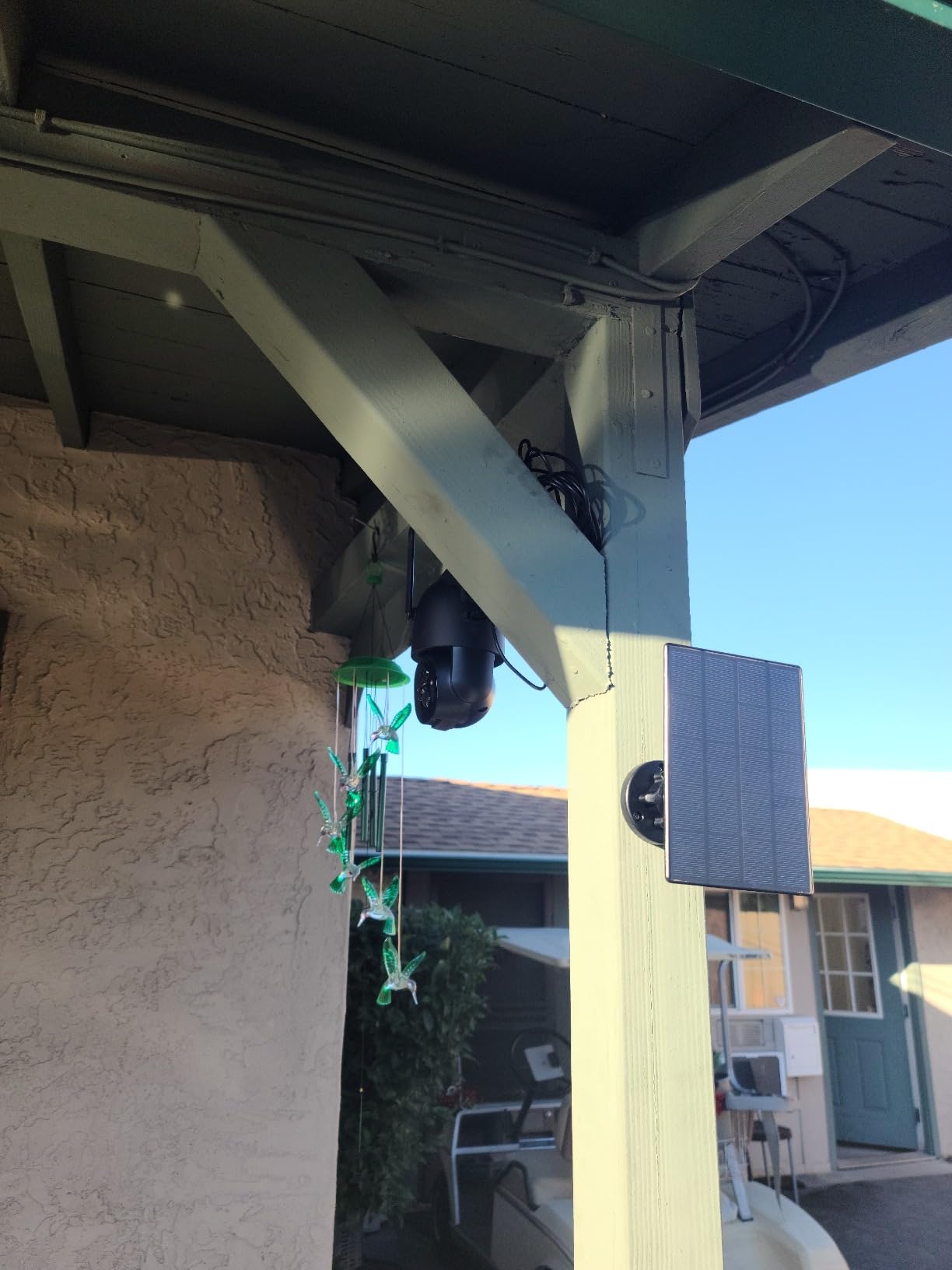 Solar Security Cameras Wireless Outdoor, 2K Battery Powered PTZ WiFi 3MP Security Camera for Home with Spotlight, PIR Motion Detection,Siren, Color Night Vision, 2-Way Talk, SD/Cloud Storage - Customer Photo 2