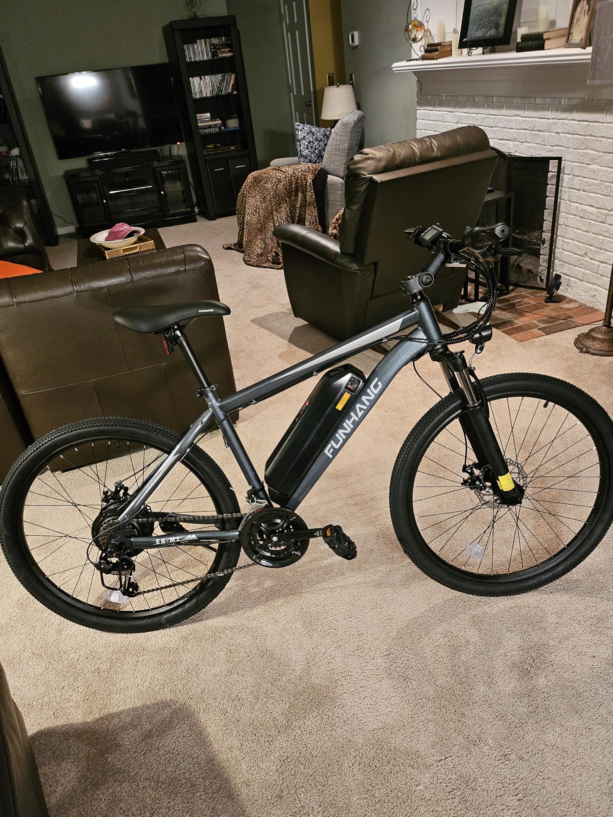 Electric Bike for Adults, 26'' 1000W Peak Ebike, Up to 50 Miles 21.7MPH Electric Mountain Bike with 48V Removable Battery, Adjustable Stem, Lockable Suspension Fork, 21-Speed, UL 2849 Certified - Customer Photo 1
