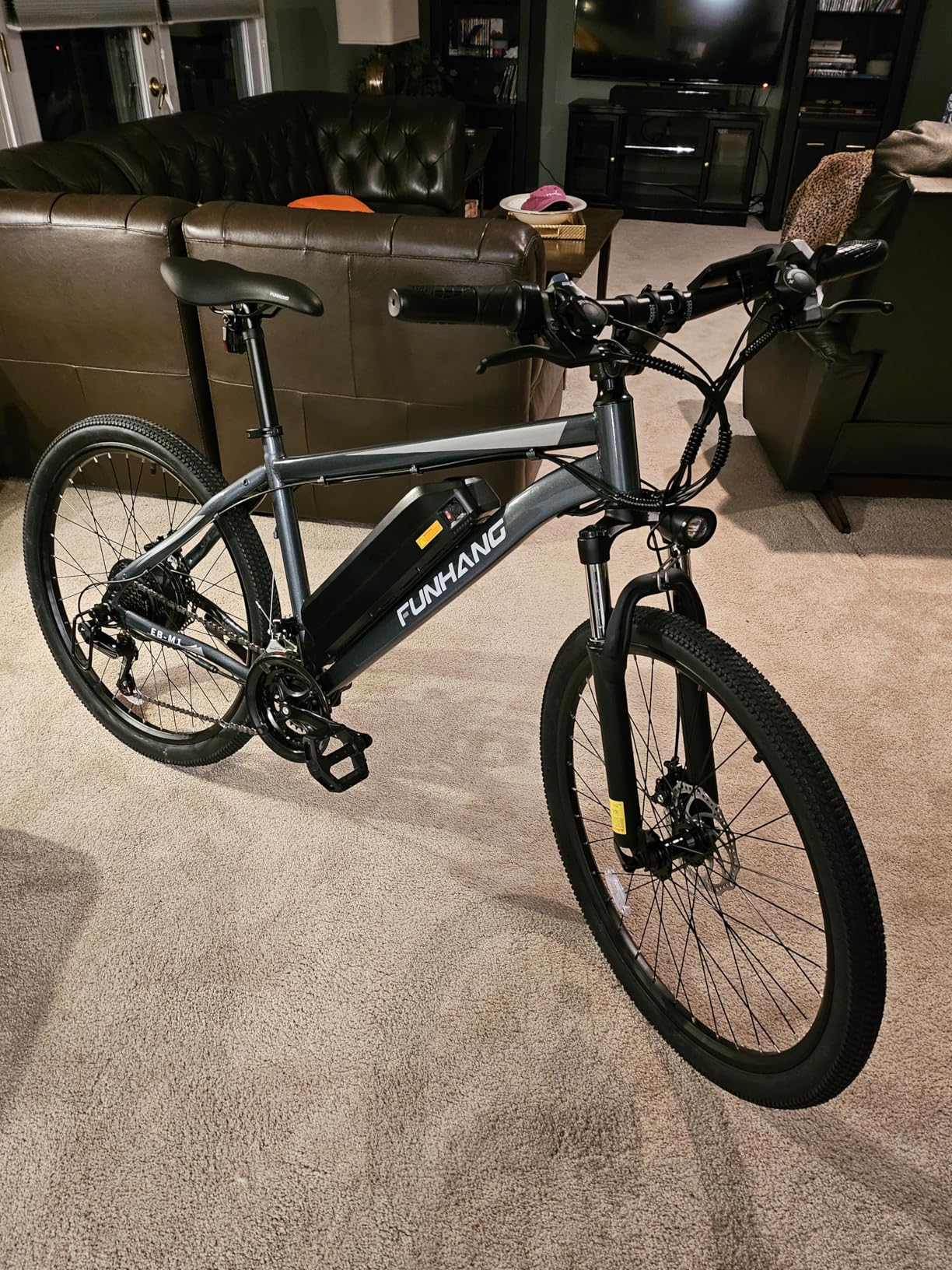 Electric Bike for Adults, 26'' 1000W Peak Ebike, Up to 50 Miles 21.7MPH Electric Mountain Bike with 48V Removable Battery, Adjustable Stem, Lockable Suspension Fork, 21-Speed, UL 2849 Certified - Customer Photo 2