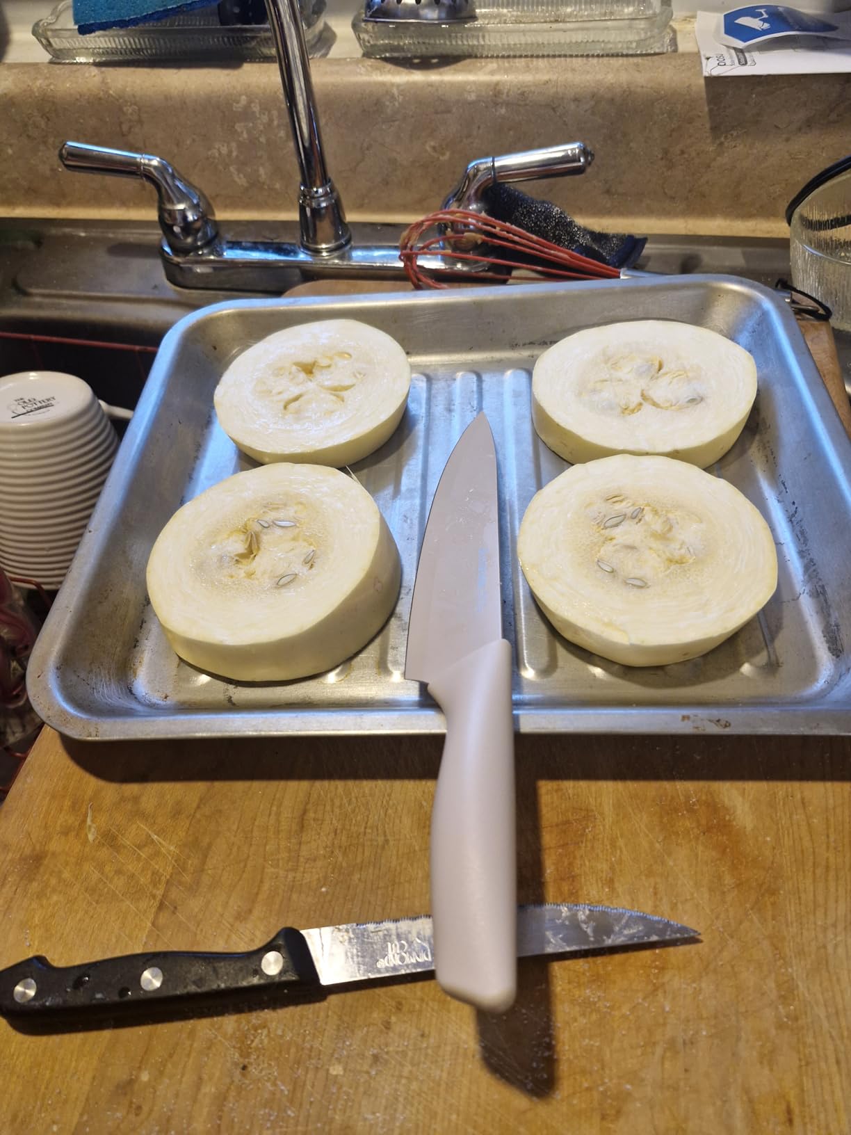 Astercook Knife Set, 13 Pieces Kitchen Knives Set with Healthy Anti-Rust Coating, Dishwasher Safe, Stainless Steel Chef Knife Sets with 6 Blade Guards, Perfect Holiday Gifts for Kitchen - Customer Photo 1