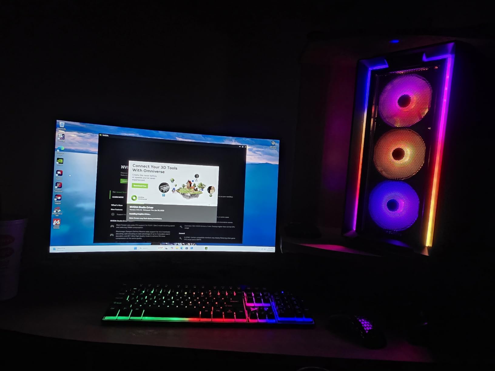 Skytech Nebula Gaming PC Desktop, Ryzen 5 5500 3.6 GHz (4.2GHz Turbo Boost), NVIDIA RTX 4060 8GB GDDR6X, 1TB SSD, 16GB DDR4 RAM 3200, 650W Gold PSU, Wi-Fi, Win 11 Home - Customer Photo 3