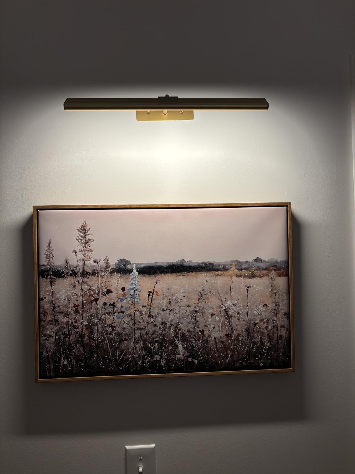 OIQArtOIQ Framed Canvas Wall Art,Vintage Decor,Landscape Nature Country Wildflower Paintings Farmhouse Pictures Modern Artwork Rustic Fall Flower Prints Cottagecore Office Living Room Bedroom Bathroom - Customer Photo 2