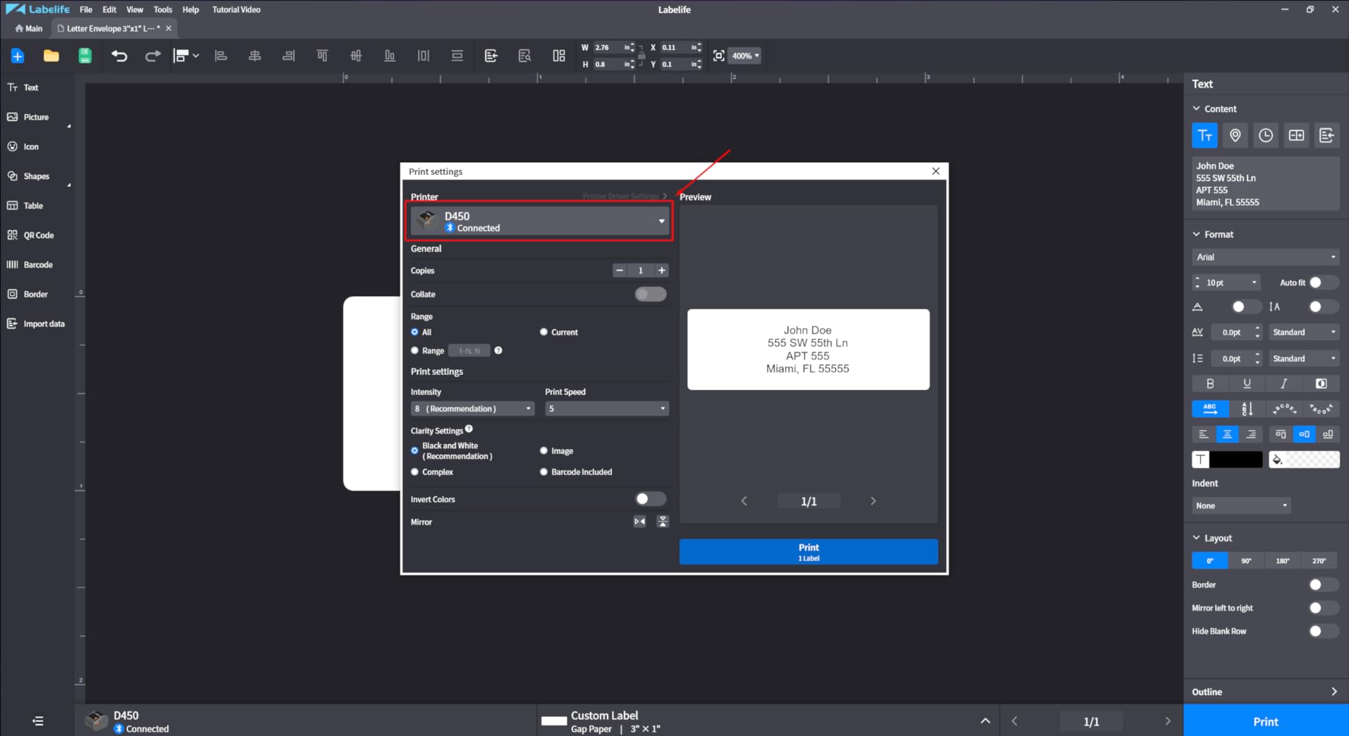 Bluetooth Shipping Label Printer 4x6 - D450BT Thermal Label Printer for Shipping Packages, Small Business, Home, Office, Compatible with Amazon, Ebay, Tiktok, Etsy, USPS Customer Review Bluetooth Shipping Label Printer 4x6 - D450BT Thermal Label Printer for Shipping Packages, Small Business, Home, Office, Compatible with Amazon, Ebay, Tiktok, Etsy, USPS - Customer Photo 2