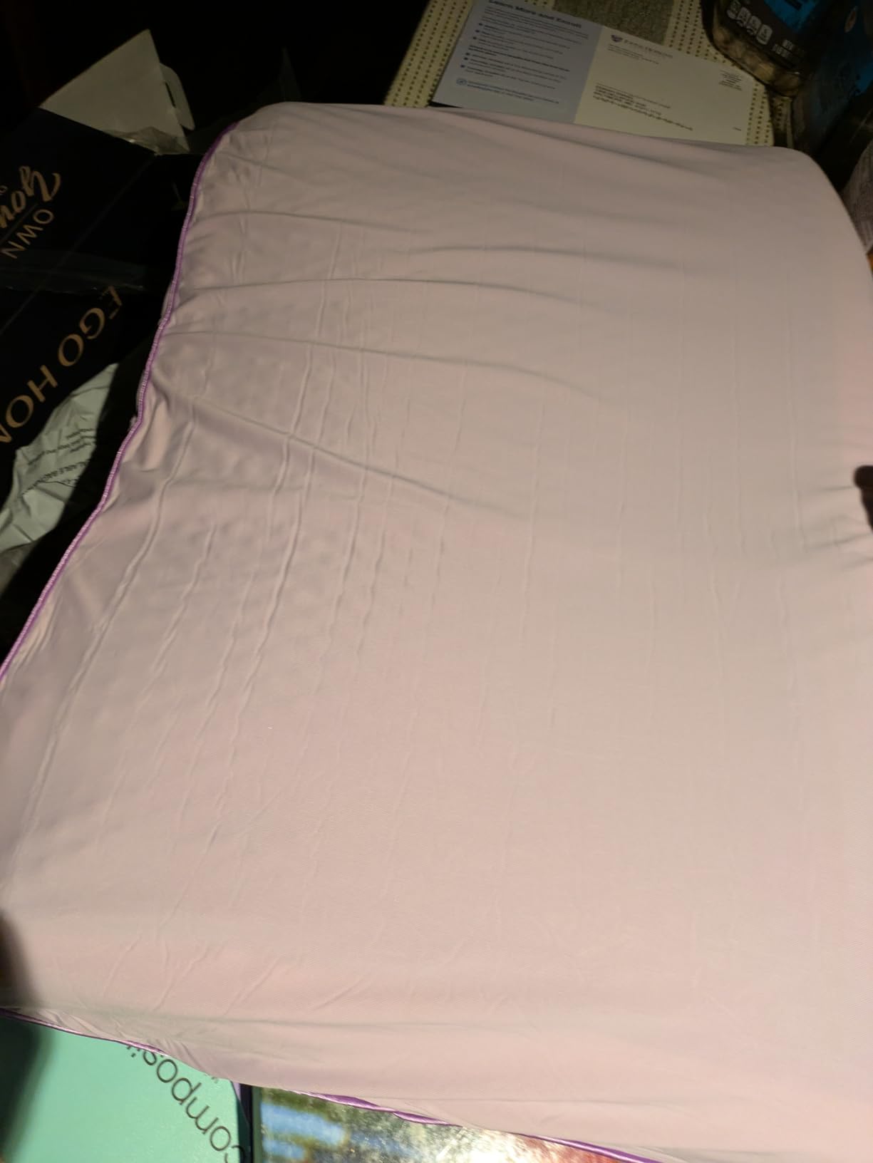 EGOHOME Cooling Gel Memory Foam Pillow - Reversible Cooling Cover, Neck Support for Side, Back and Stomach Sleepers, Removable & Machine Washable, All-Season Comfort, Standard Size, Blue - Customer Photo 2