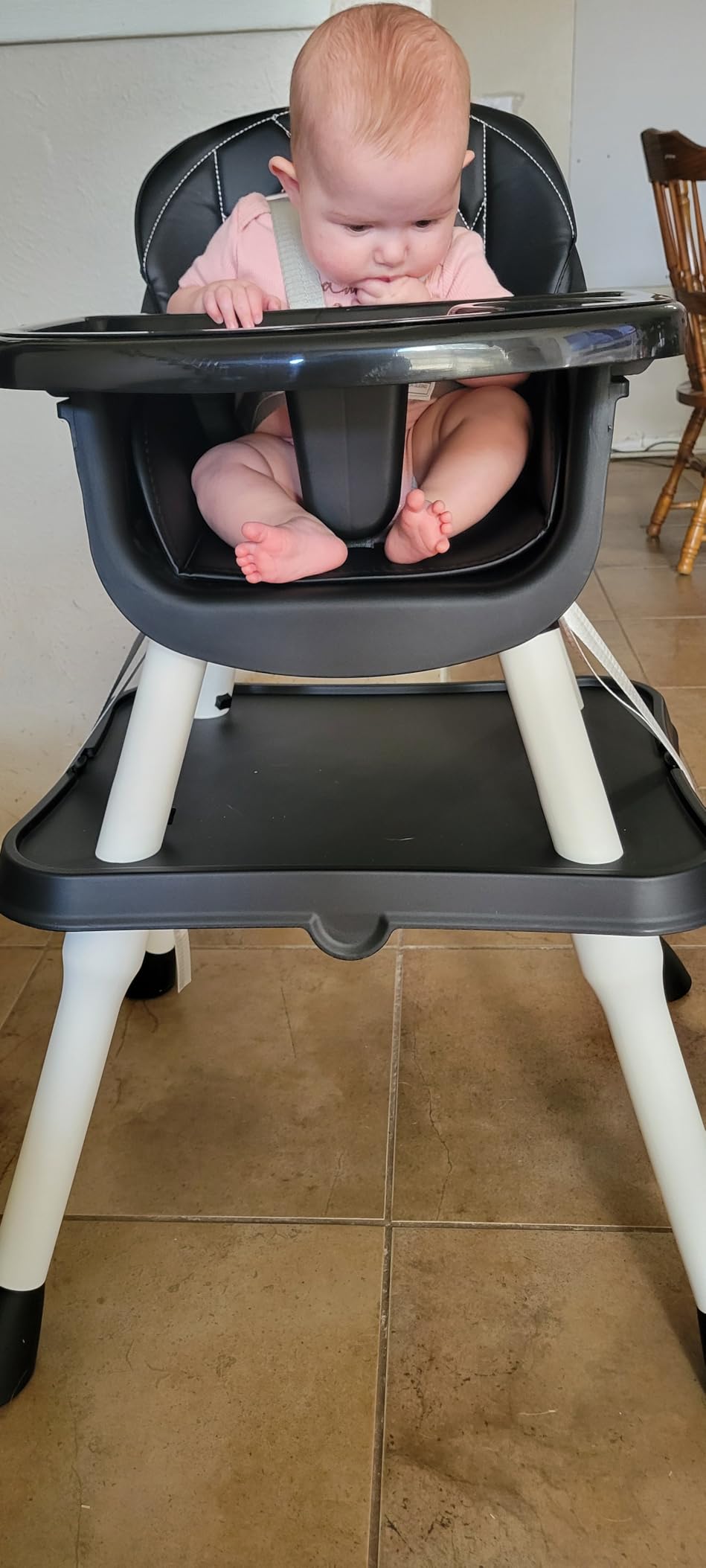6 in 1 Baby High Chair, Convertible Highchair for Babies and Toddlers (Black) - Customer Photo 1