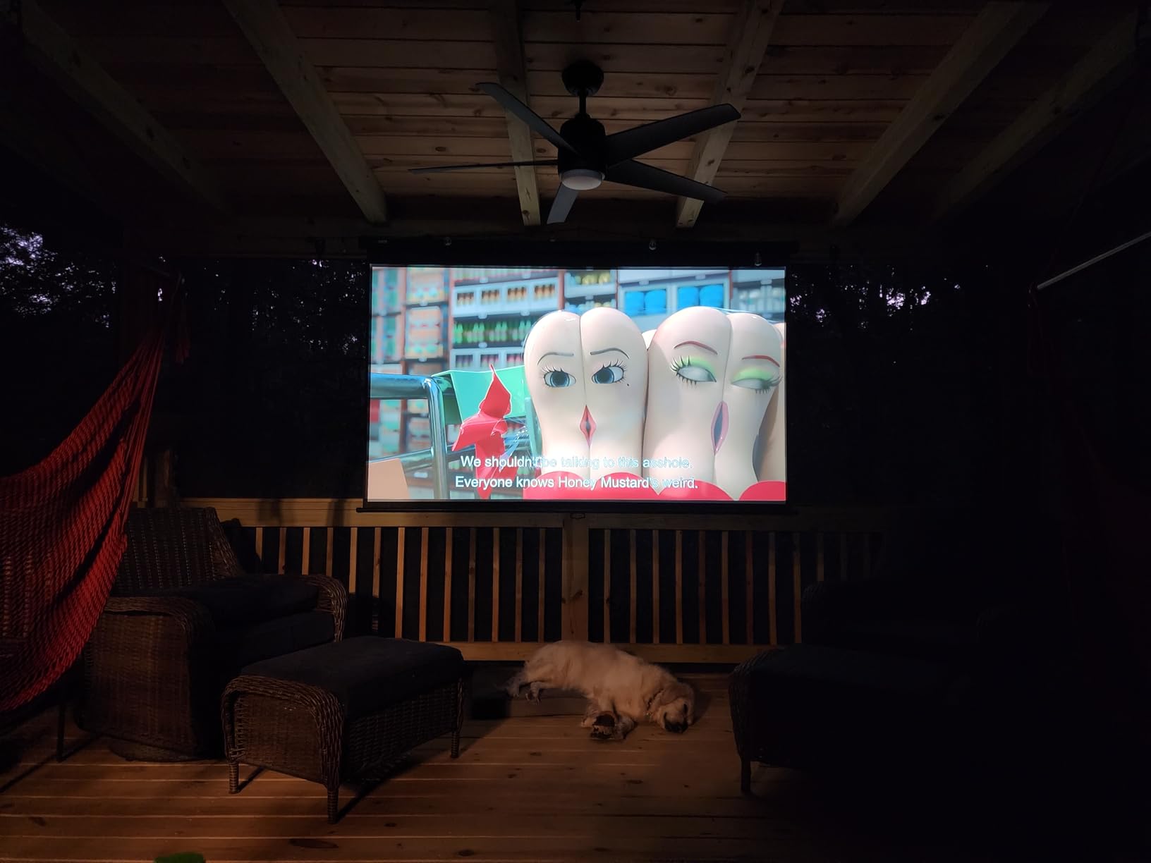 Yaber PROJECTOR K3 1000 ISO Lumens Smart Projector with GTV, 30W Speaker Sound by JBL, Dolby Audio, Home/Outdoor Movie Projector with WiFi6 and Bluetooth, Auto Screen Adaptation,Netflix 7000+app Customer Review Yaber PROJECTOR K3 1000 ISO Lumens Smart Projector with GTV, 30W Speaker Sound by JBL, Dolby Audio, Home/Outdoor Movie Projector with WiFi6 and Bluetooth, Auto Screen Adaptation,Netflix 7000+app - Customer Photo 2