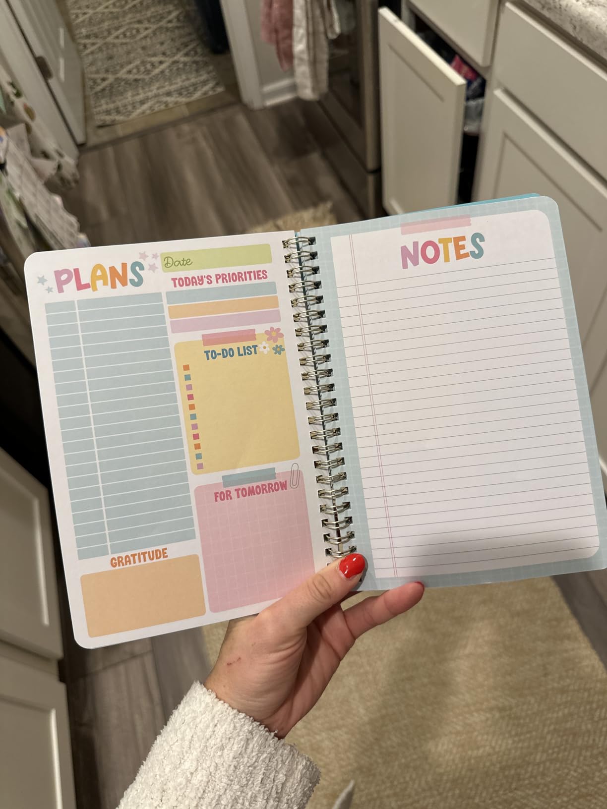 Hadley Designs Daily Planner Undated with Notes - To Do List Notebook for Work, Daily To Do List Planner Notebooks for Work, Spiral Undated Planners with Hourly Schedule Organizing Notebook - Customer Photo 1
