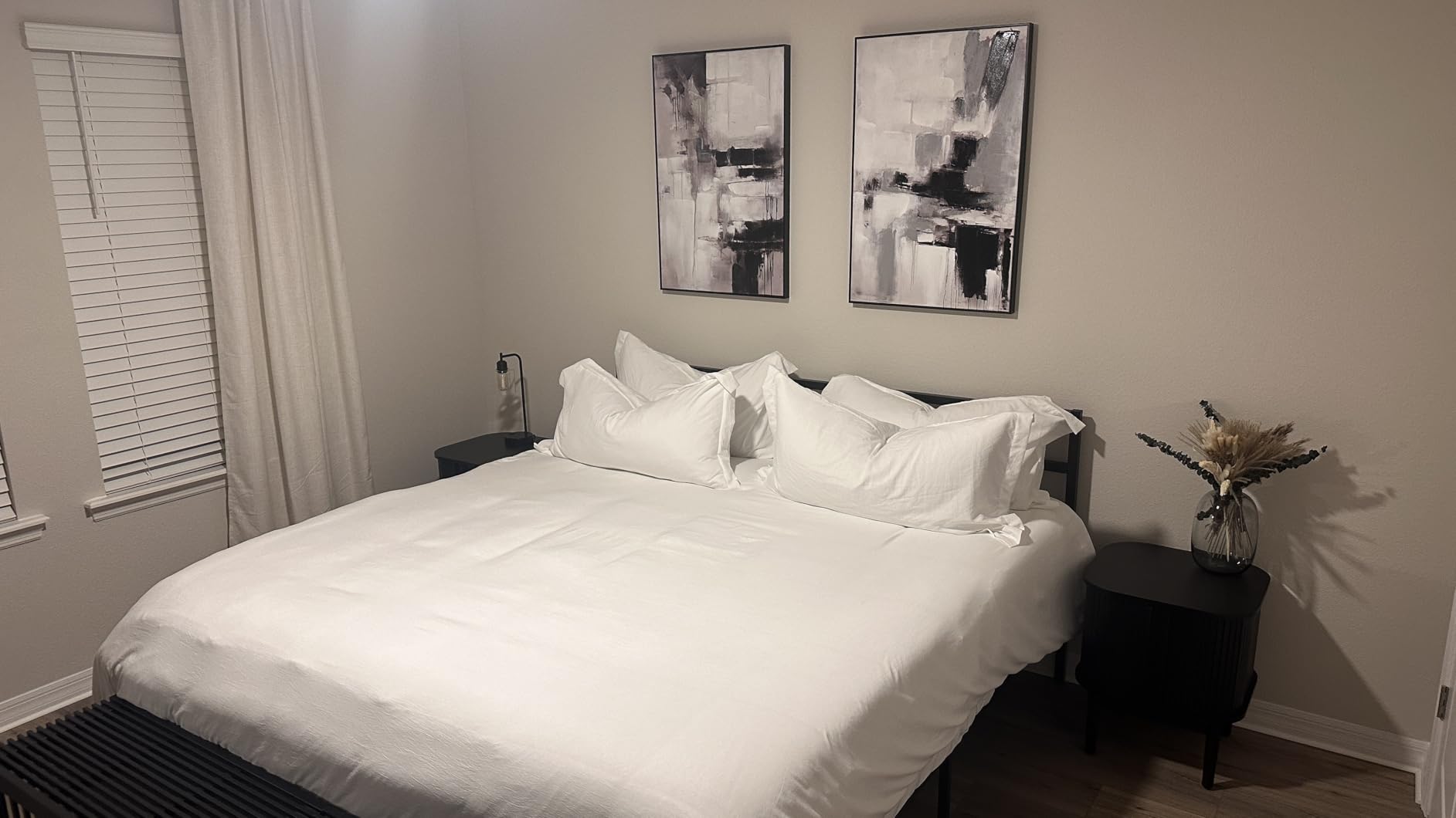 SAFERRYHOME Set of 2 Modern Grey and Black Abstract Wall Art - Framed Canvas Paintings for Living Room, Bedroom, Office Décor - 24x36 Inches Each - Customer Photo 3