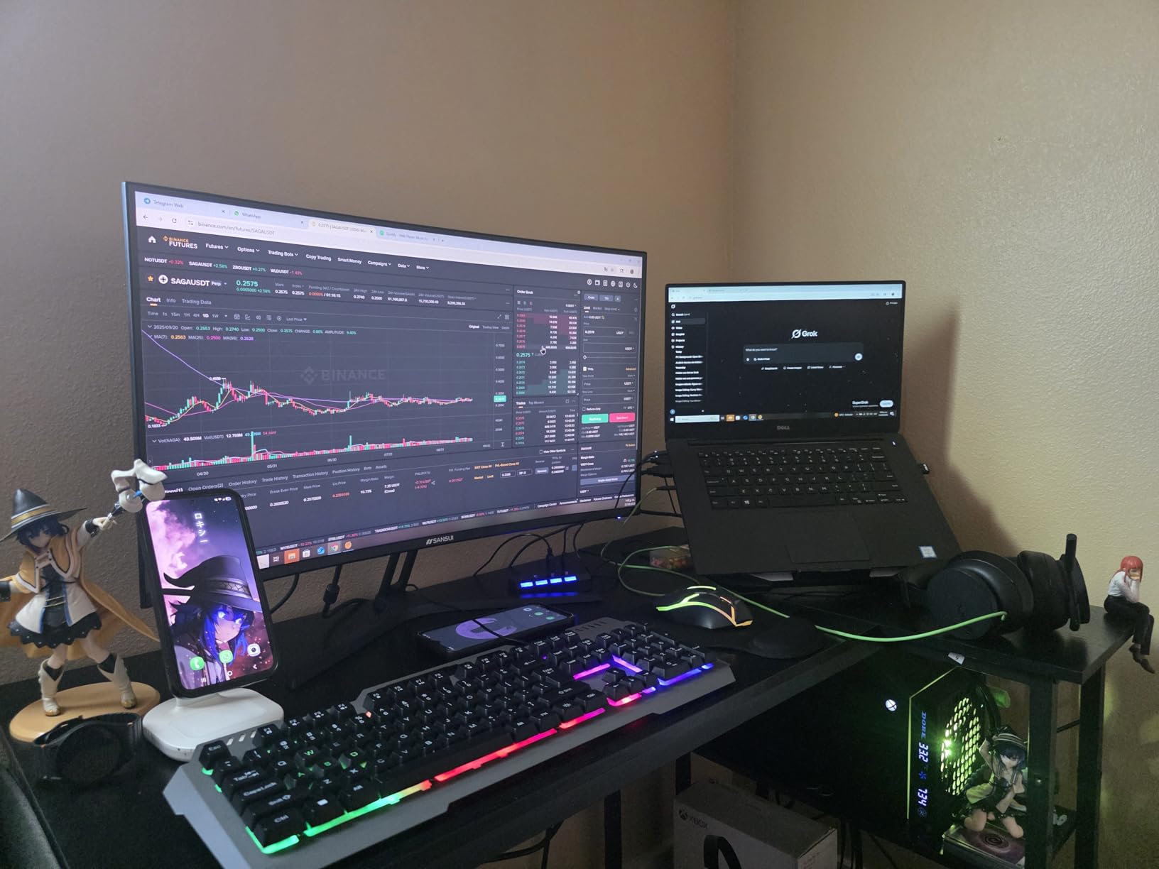 TIQLAB L Shaped Computer Desk with Power Outlets, 55 Inch Small Corner Desk with Reversible Shelves, Gaming Desk Computer Table Study Writing Desk for Home Office Small Space, White Customer Review TIQLAB L Shaped Computer Desk with Power Outlets, 55 Inch Small Corner Desk with Reversible Shelves, Gaming Desk Computer Table Study Writing Desk for Home Office Small Space, White - Customer Photo 2