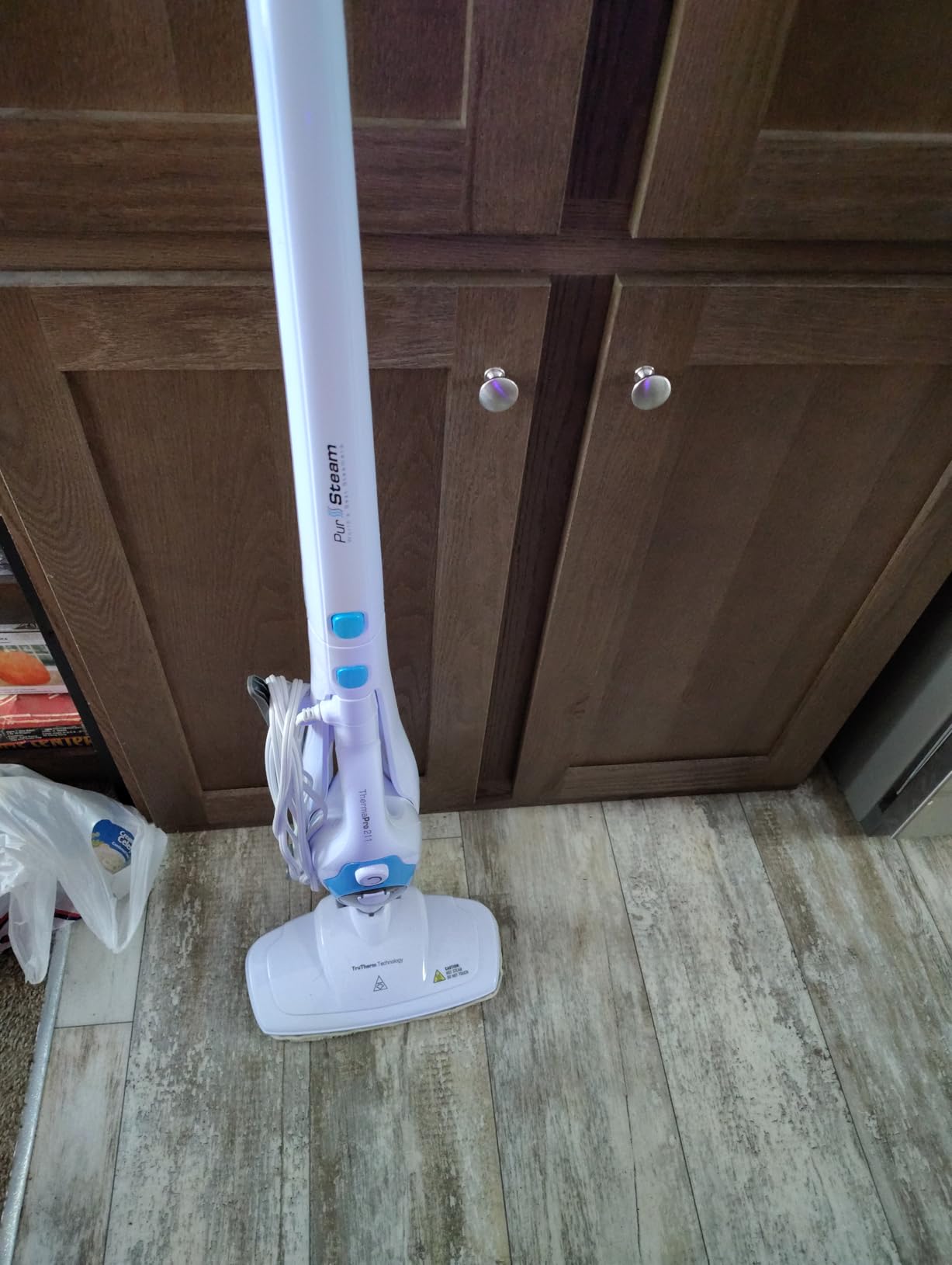 Pursteam ScrubMaster Steam Mop with Dual Scrubbing Head, LED Headlights, Adjustable Steam Control, Anti-Slip Swivel Head, Cable Holder & Upright Lock - Customer Photo 1