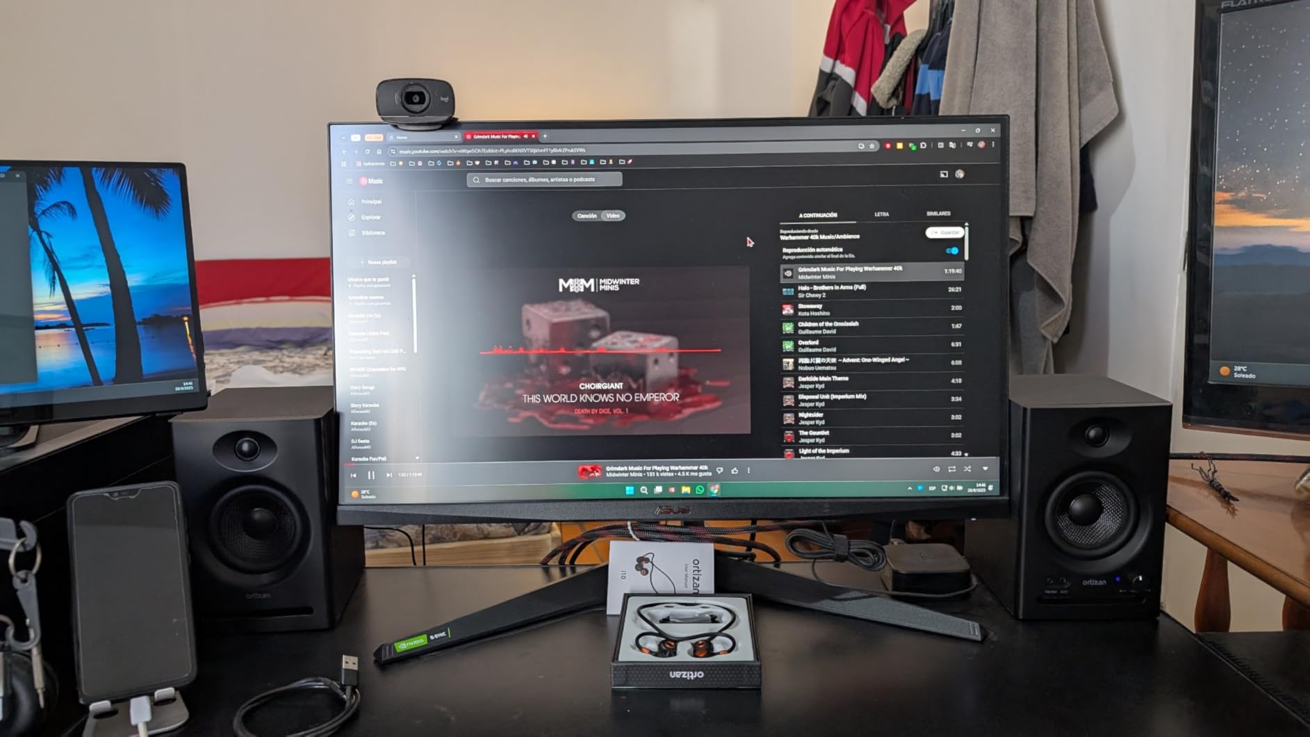 Ortizan C7 Dual-Mode 2.0 Studio Monitors, Active Monitor Speakers for Near Field Music Production, Bluetooth 5.3 Wireless Computer PC Monitor Gaming Bookshelf Speakers(Pair, Black) - Customer Photo 2