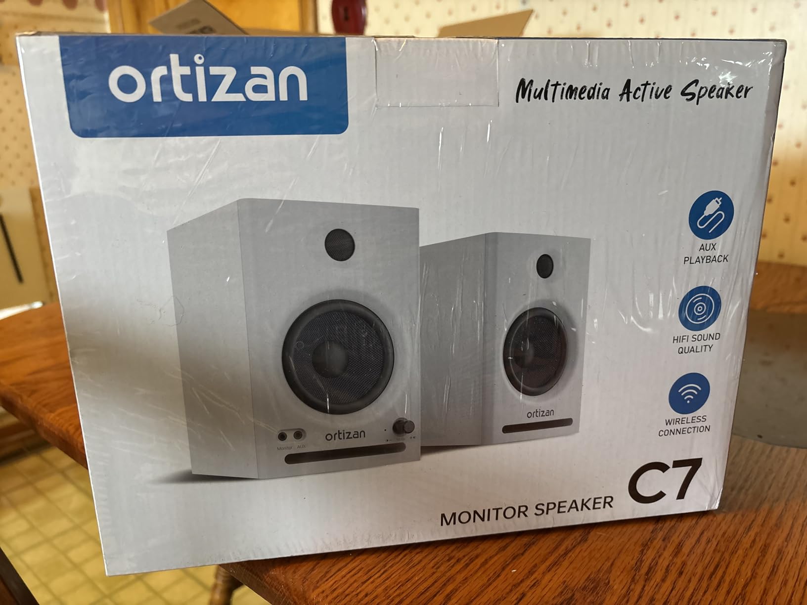 Ortizan C7 Dual-Mode 2.0 Studio Monitors, Active Monitor Speakers for Near Field Music Production, Bluetooth 5.3 Wireless Computer PC Monitor Gaming Bookshelf Speakers(Pair, Black) - Customer Photo 4