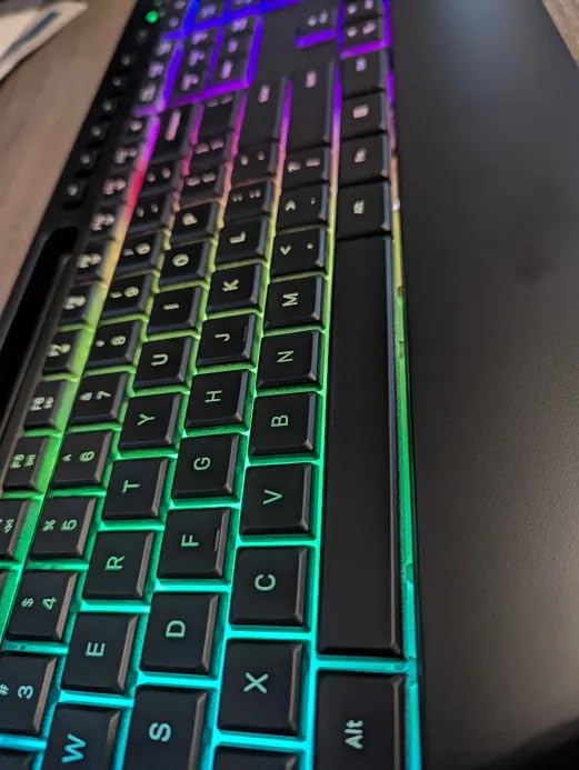 Wireless Keyboard and Mouse Combo- VEILZOR 2.4G Rechargeable Keyboard with Phone Holder, Ergonomic Wrist Rest, 9 RGB Backlit Effects, Silent Keyboard Mouse Set for Windows, Laptop, PC - Customer Photo 2