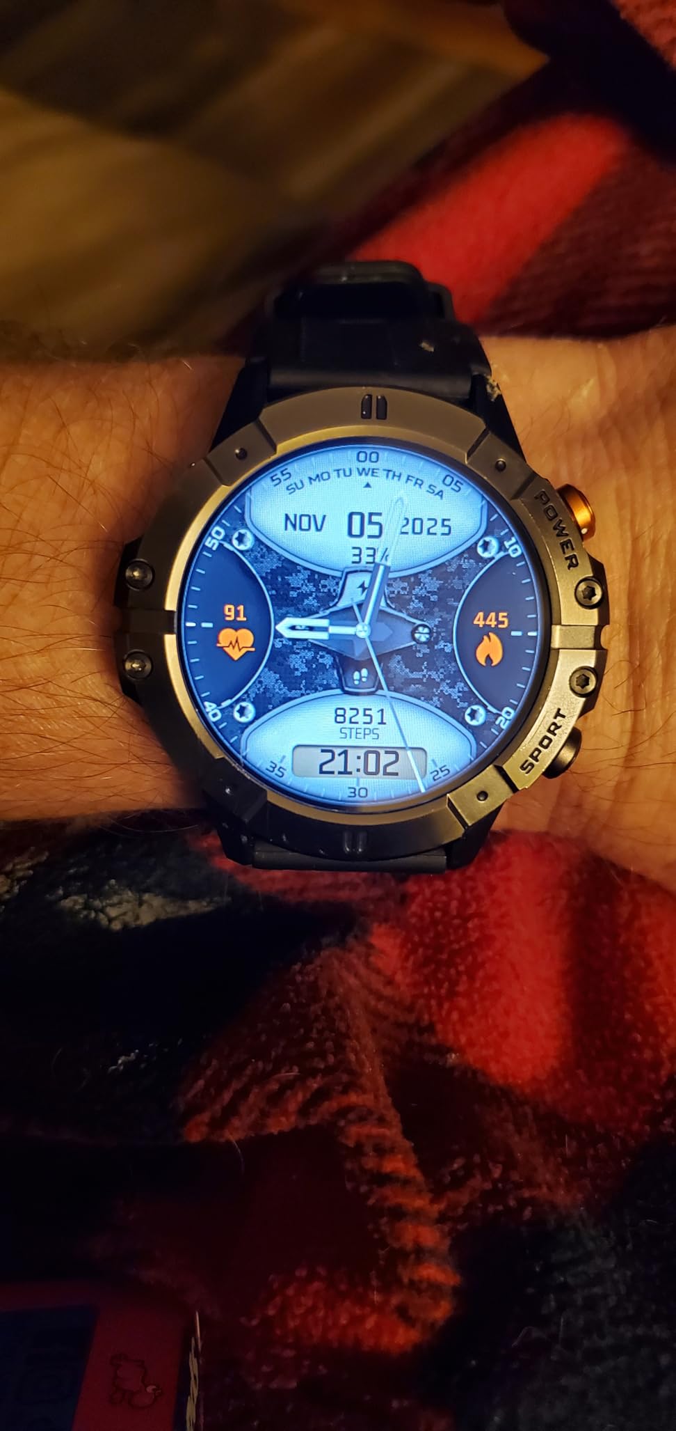 Smart Watches for Men, Bluetooth Call Military Smart Watch, Waterproof Fitness Tracker with Heart Rate/Blood Oxygen/Sleep Monitor/124 Sports Modes, Tactical Watch for Android Phones & iPhone (Black) - Customer Photo 1