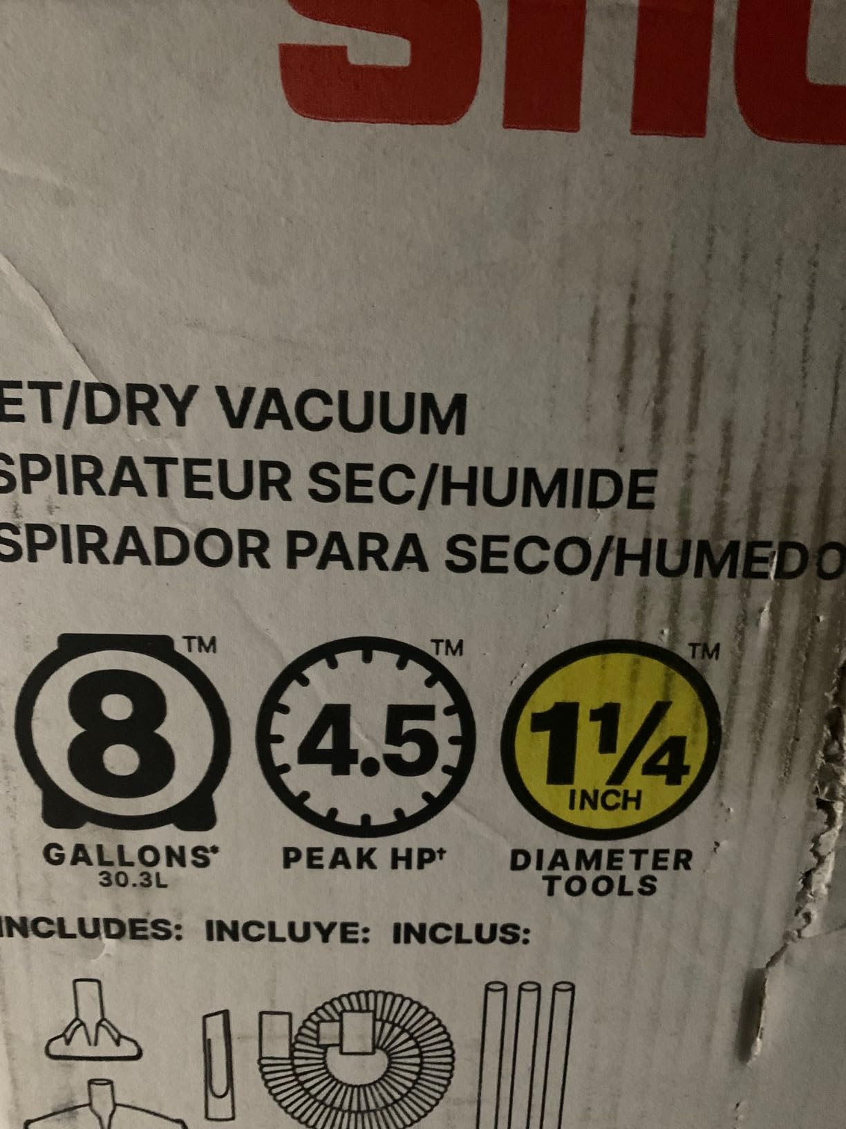Shop-Vac 5922805 Wet/Dry Vacuum, 8 Gallon, 4.5 Peak HP, 1.25 Inch Diameter x 7 Foot Hose, 6 Foot Cord, Ideal for Jobsite, Garage, Workshop & Home - Customer Photo 1