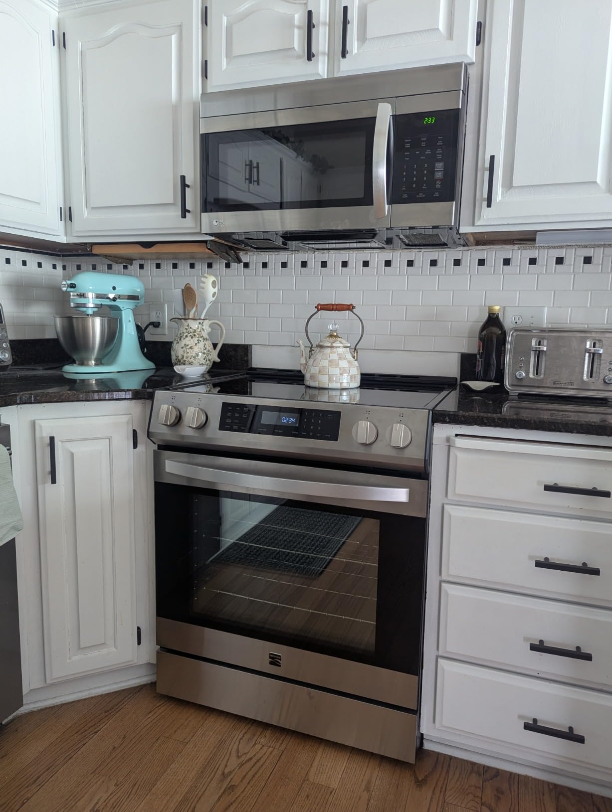 Kenmore 5.6 cu. ft. Front Control Electric Induction Range Oven - 4 Dual Ring Elements, True Convection, Air Fry, Self Clean, Turbo Boil, Chrome Racks, Large Window, Storage Drawer - Stainless Steel Customer Review Kenmore 5.6 cu. ft. Front Control Electric Induction Range Oven - 4 Dual Ring Elements, True Convection, Air Fry, Self Clean, Turbo Boil, Chrome Racks, Large Window, Storage Drawer - Stainless Steel - Customer Photo 4