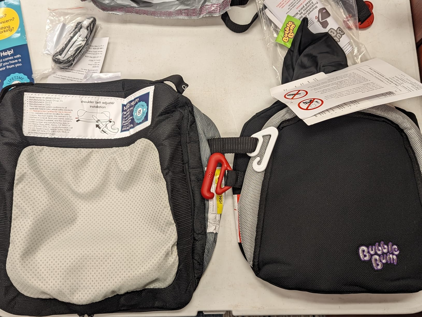 bubblebum Inflatable Backless Booster Car Seat, Portable Travel Booster Seat, Booster Seats for Cars 40-100 lbs, Kids & Child 4-10 years old - Black - Customer Photo 1