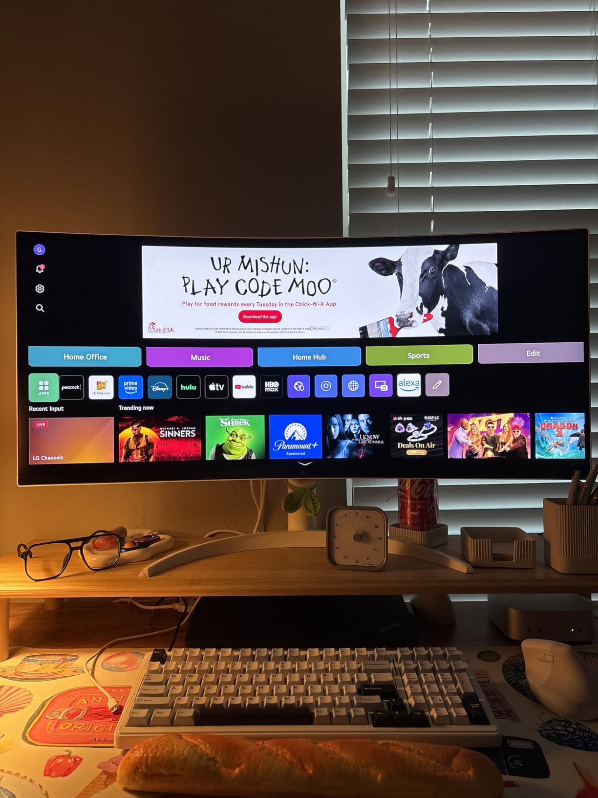 LG 34SR60QC-W 34-inch QHD (3440x1440) Curved Smart Monitor with Streaming, UltraWide Screen, webOS, HDR10, 100Hz, Built-in Speaker, AirPlay2, Screen Share, Bluetooth, ThinQ App, White - Customer Photo 1