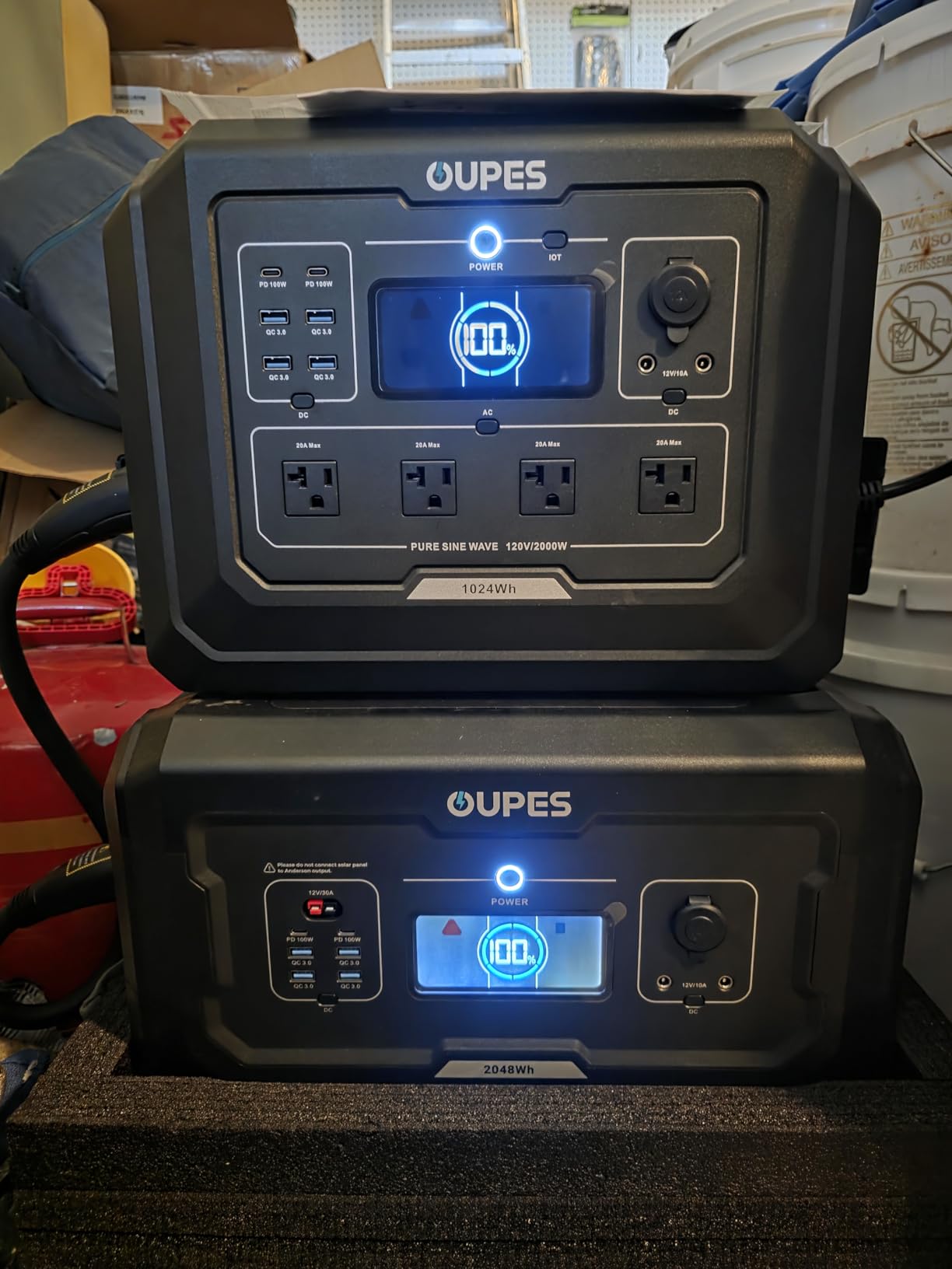 OUPES Mega 1 Portable Power Station, 1024Wh LiFePO4 Battery w/ 4 2000W AC Outlets, Expandable to 5kWh, UPS, Solar Generator for Home Backup Power, Camping & Road Trips (Solar Panel Optional) - Customer Photo 1