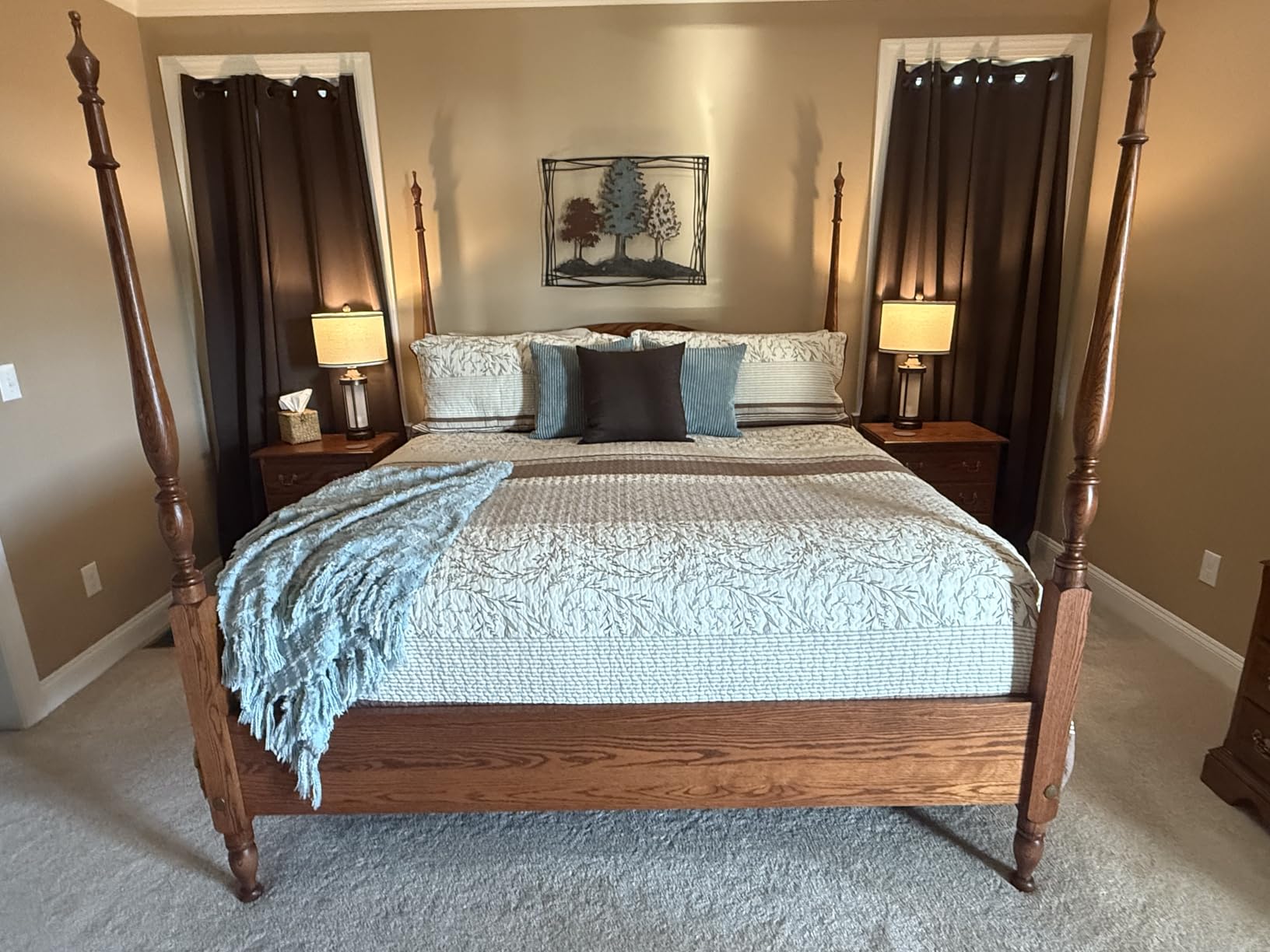 25'' Table Lamp for Living Room Bedroom Farmhouse Metal Lamps with 2 USB Ports, Built-in Frosted Glass Night Light Vintage Industrial Nightstand Bedside End Lamp, 2 Bulbs Included, Bronze - Customer Photo 5