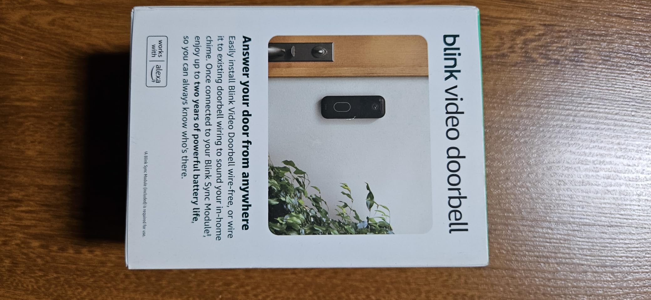 Blink Video Doorbell (newest model) – Head-to-toe HD view, two-year battery life, and simple setup. Sync Module Core included – System (Black) - Customer Photo 2