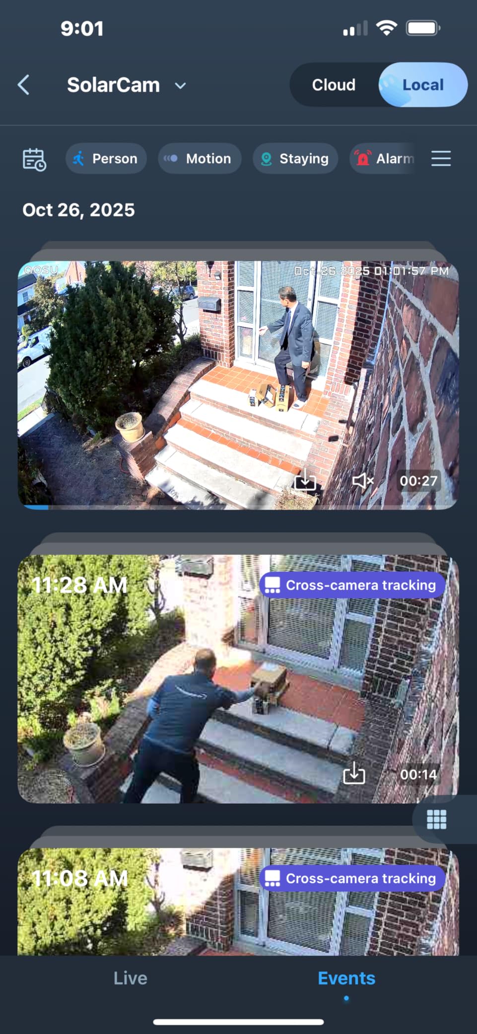 aosu Solar Security Cameras Wireless Outdoor, 2Mins DIY Installation, No Subscription Cameras for Home Security System, Local Storage, 2K Color Night Vision for Surveillance, 2.4&5GHz WiFi, 4 Cam-kit - Customer Photo 1