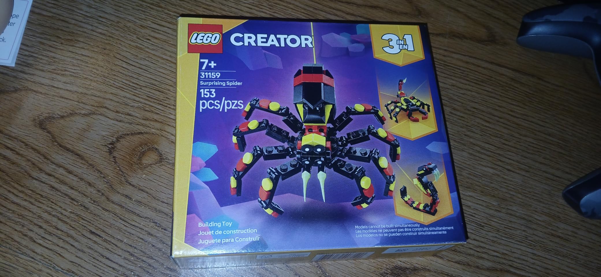 LEGO Creator 3 in 1 Wild Animals Surprising Spider Toy - Building Toy with 3 Build Options, Spider, Scorpion, or Snake - Animal Figures for Kids, Boys & Girls, Ages 7+ - Gift Idea for Birthday - 31159 customer photo 1