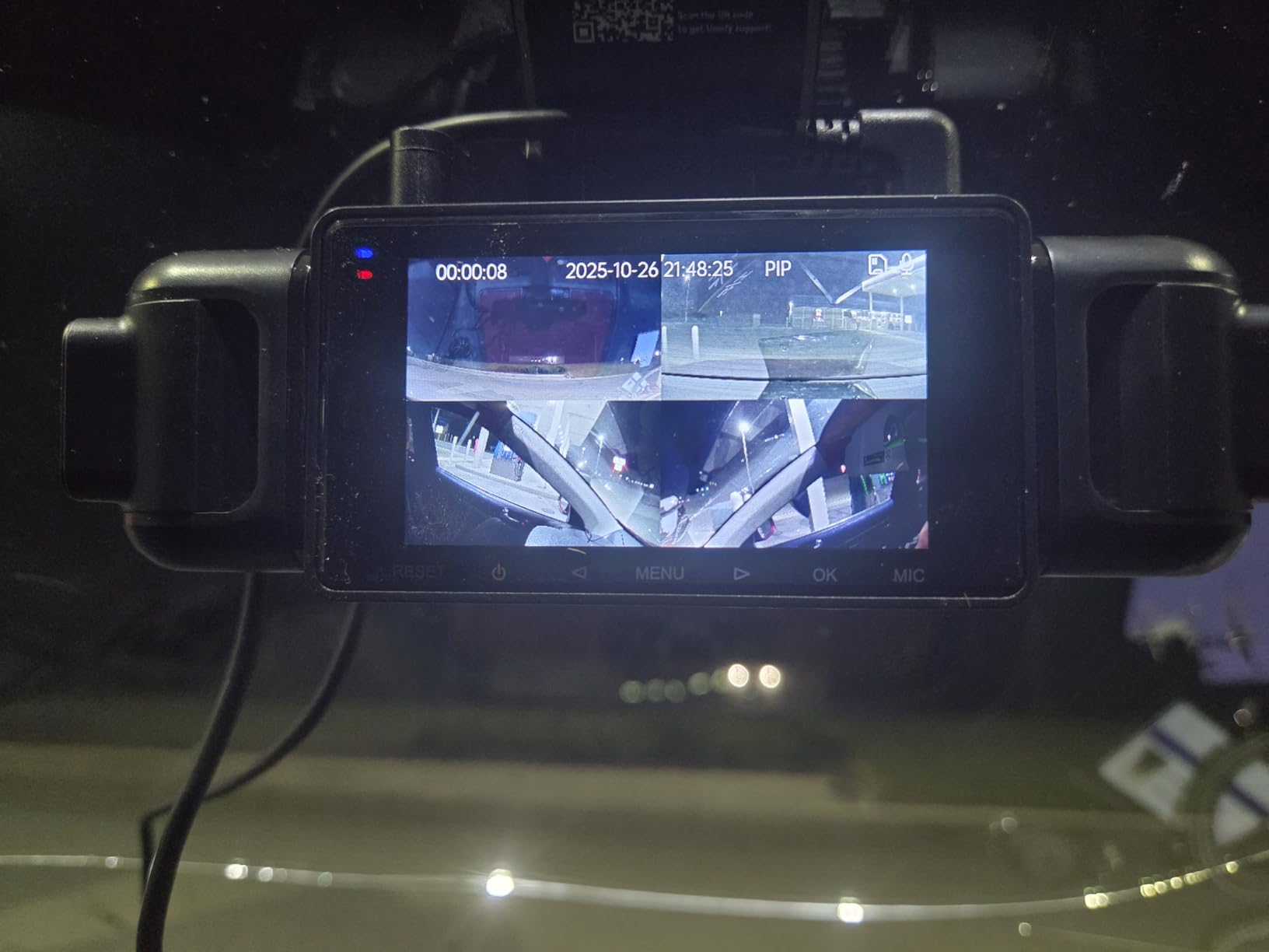 IIWEY N5 4 Channel Dash Cam 360° View, 1080P Front and Rear Inside, Left Right Dash Camera for Cars, 8 IR Lamps Night Vision, 5G WiFi & APP Control, G-Sensor, Parking Mode, with a Free 128GB SD Card Customer Review IIWEY N5 4 Channel Dash Cam 360° View, 1080P Front and Rear Inside, Left Right Dash Camera for Cars, 8 IR Lamps Night Vision, 5G WiFi & APP Control, G-Sensor, Parking Mode, with a Free 128GB SD Card - Customer Photo 4