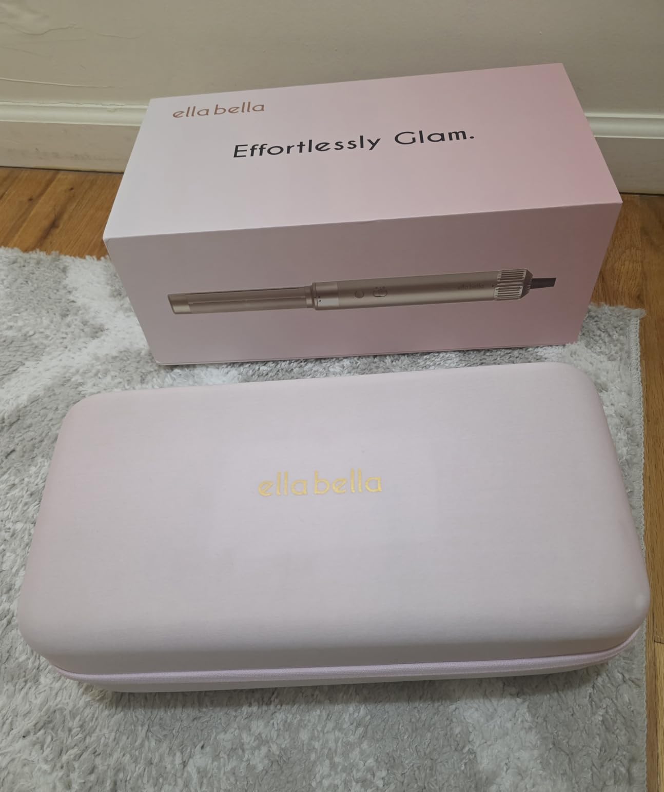 ELLA BELLA® 6 in 1 Professional Hot Air Styler • Powerful Hair Dryer & Straightener Set • Styling Without Heat Damage • Fast Drying Curling Volumizing Straightening • Protective Travel Case (Pink) - Customer Photo 3