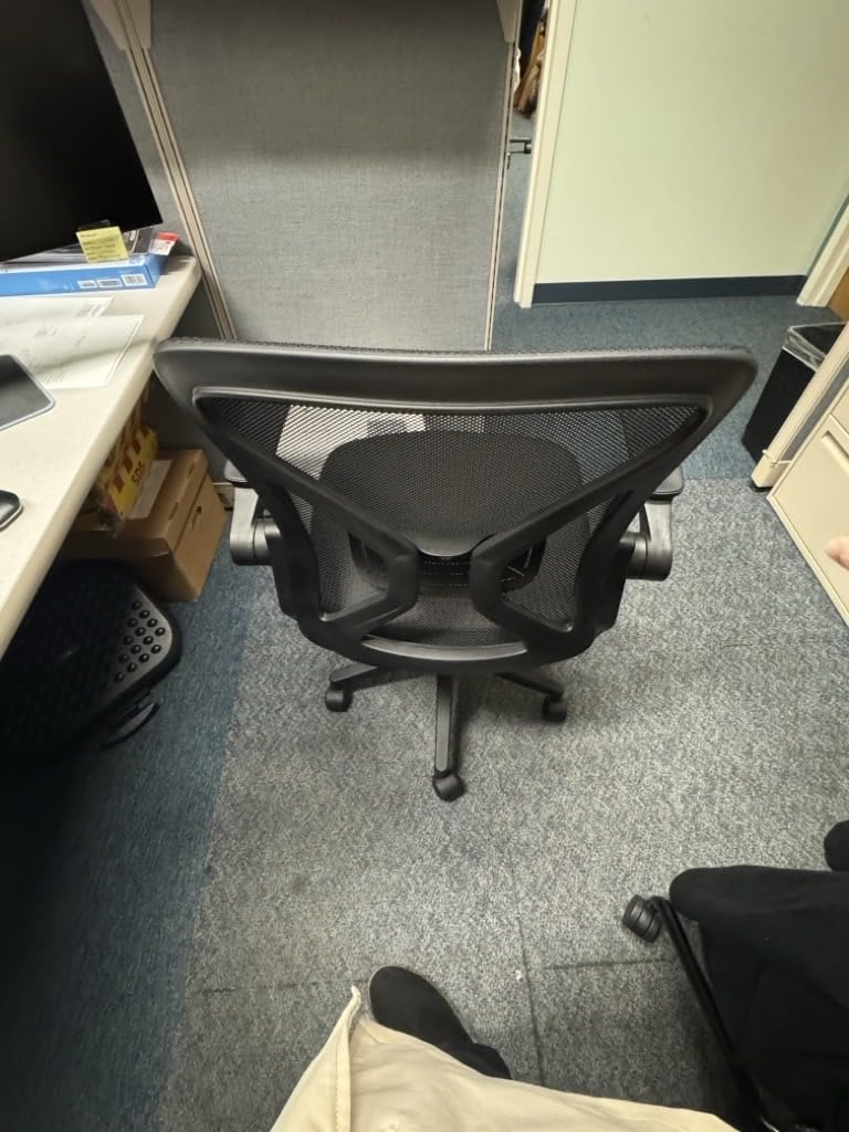 FelixKing Office Chair - Ergonomic Desk Chair Breathable Mesh Task with Wheels and Lumbar Support Home Desk Office Chairs with Flip up Armrest Rolling Swivel for Home Computer Black Customer Review FelixKing Office Chair - Ergonomic Desk Chair Breathable Mesh Task with Wheels and Lumbar Support Home Desk Office Chairs with Flip up Armrest Rolling Swivel for Home Computer Black - Customer Photo 2