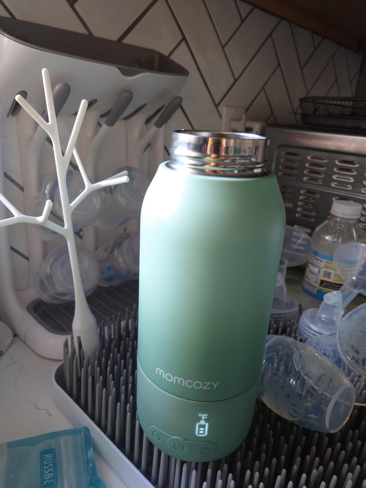 Momcozy Portable Milk Warmer for Travel – Dual Heating Modes for Breast Milk & Water, Portable Bottle Warmer with Fast Heating & Long Battery Life, 17 Ounces Large Capacity to Meet Your All-Day Needs - Customer Photo 1