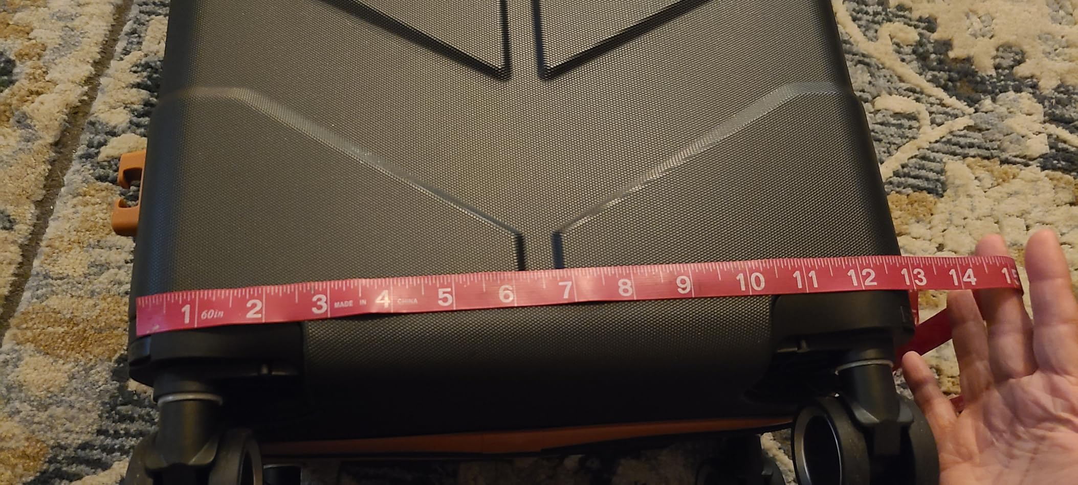 Hardside Carry On Luggage 22x14x9 Airline Approved with Spinner Wheels, Lightweight 20-inch Carry-On Suitcase for Men & Women, Black - Customer Photo 1