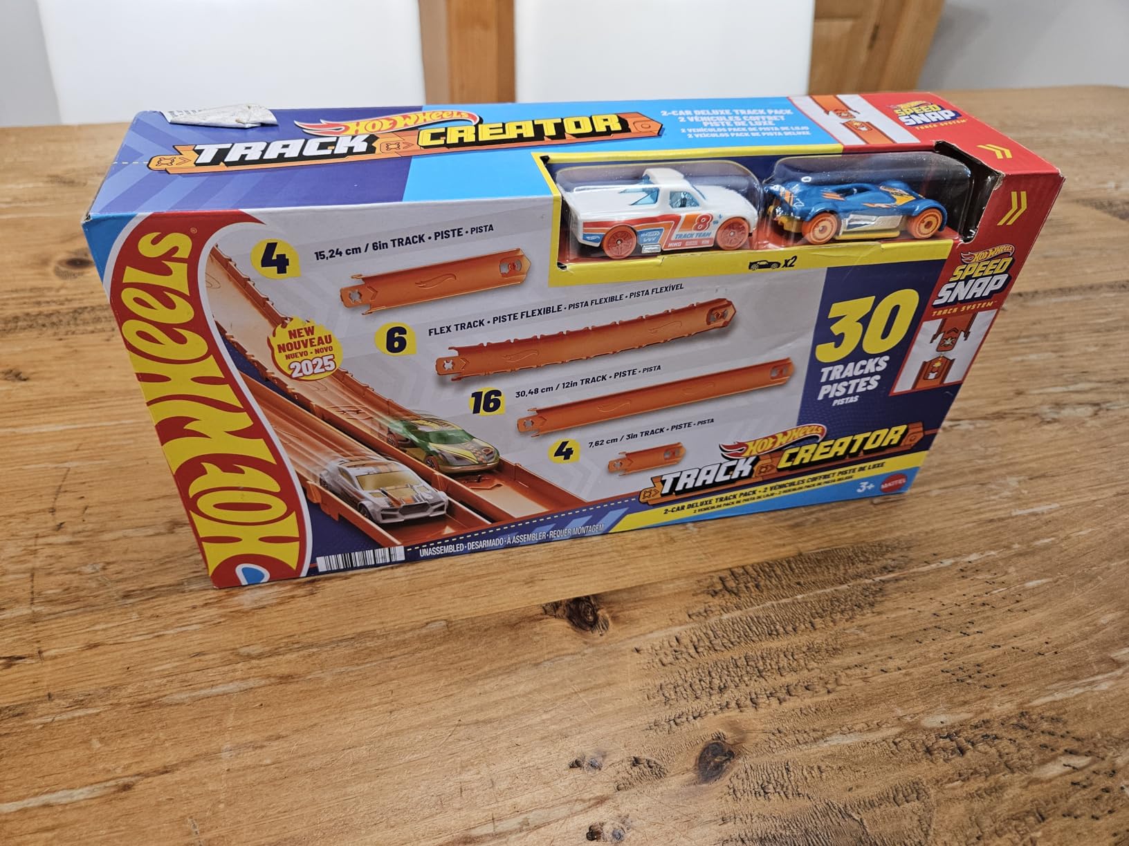 Hot Wheels Toy Car Track Set, Track Creator Deluxe Pack & 2 1:64 Scale Die-Cast Vehicles, 25 Feet of Different Length Speed Snap Track & Connectors (Amazon Exclusive) - Customer Photo 1