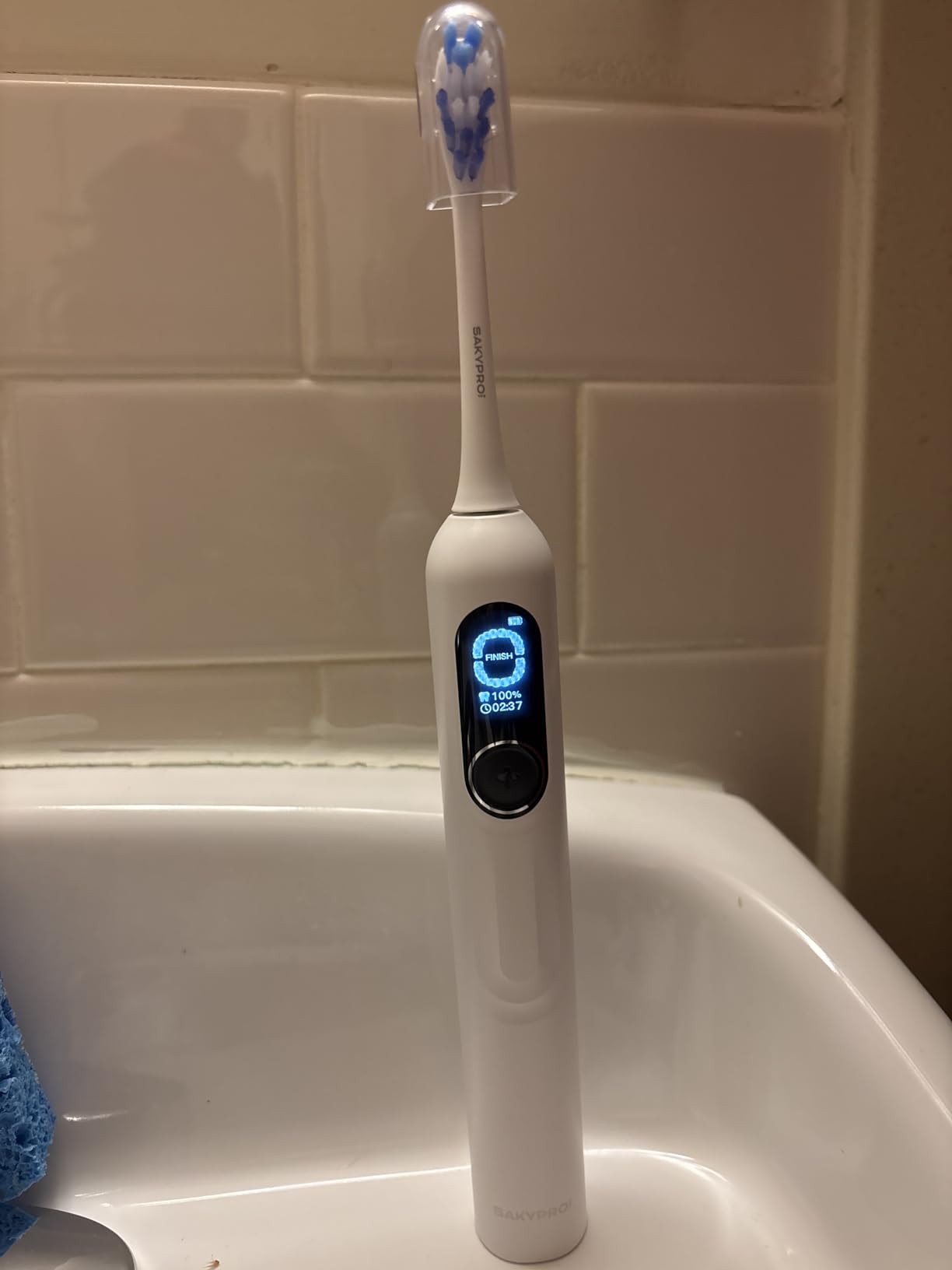 AI Electric Toothbrush with Smart Display for Adults Kids | 150-Day Rechargeable Toothbrush, Real-Time Map |3-Min Timer, Travel Case | Teens Sonic Toothbrush Gift (G5S Black) - Customer Photo 1