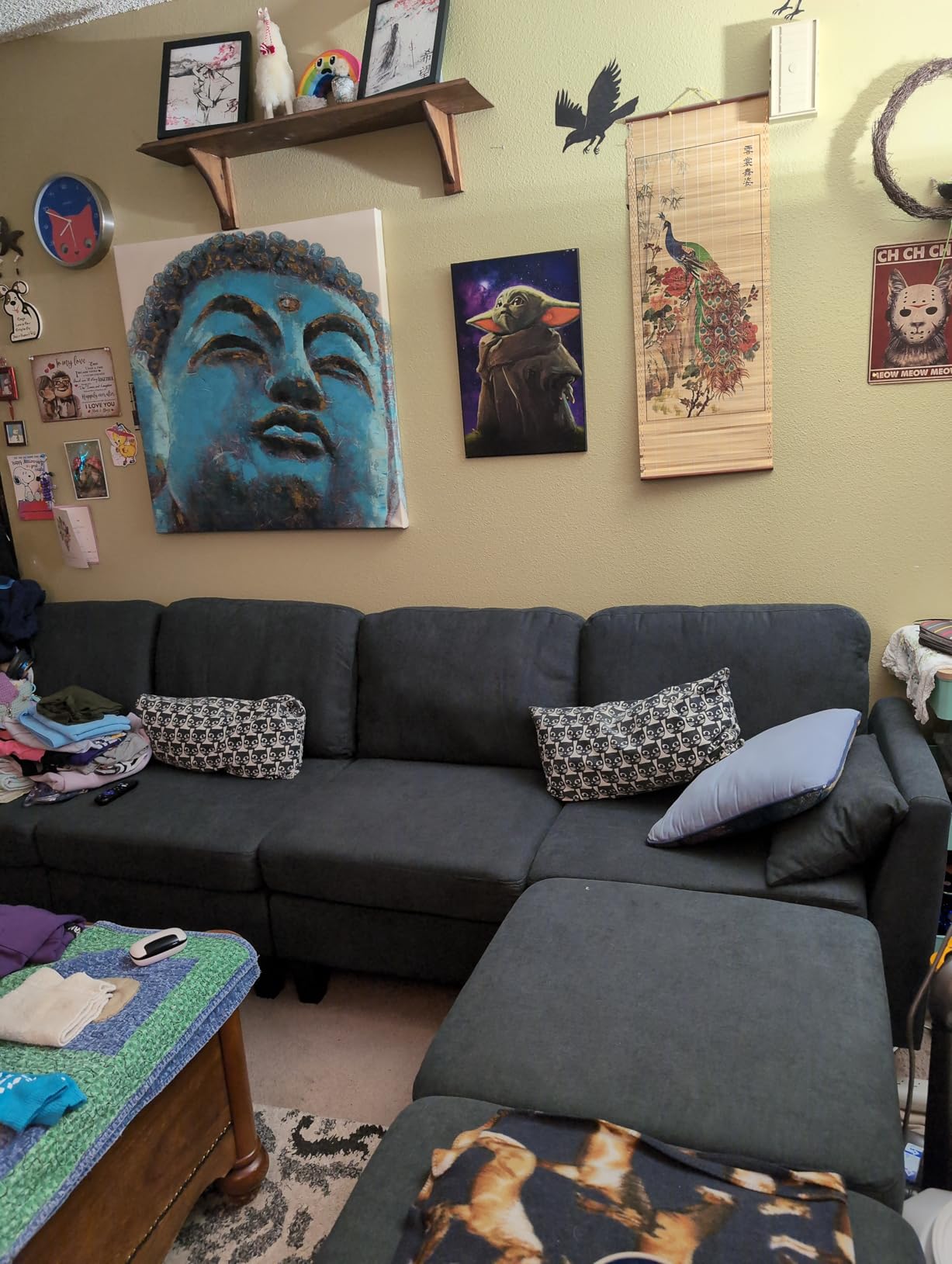 Modular Sectional Sofa, Convertible U Shaped Sofa Couch with High Density Memory Foam, 6 Seat Comfy Modular Sofa Couch for Living Room, Modern U Shaped Sectional Sofa, Dimgrey - Customer Photo 1