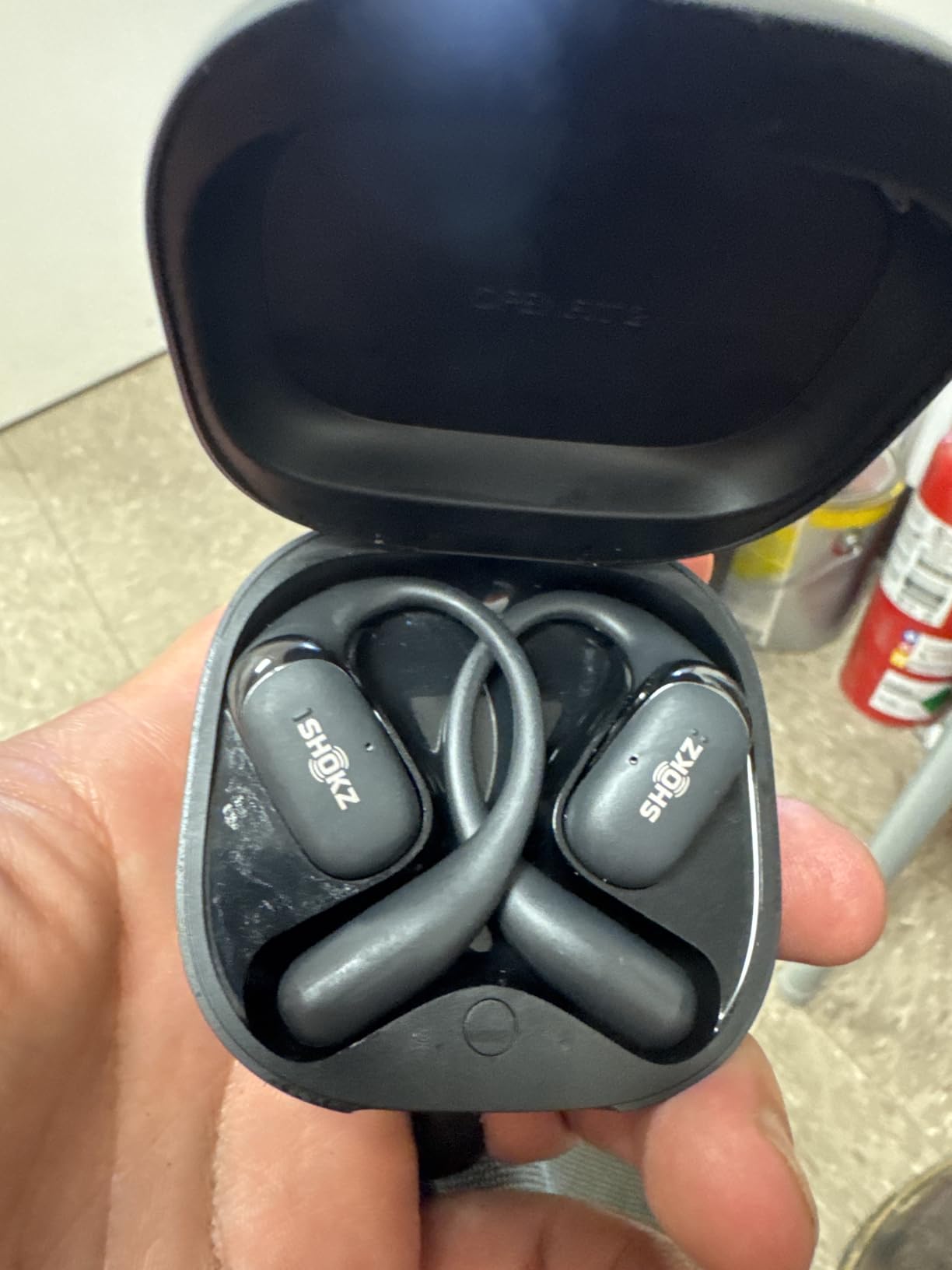 SHOKZ OpenFit 2 Open-Ear Headphones,True Wireless Bluetooth Earphones with Microphone,Earhook Earbuds with 48 Hours of Playtime,Fast Charging,IP55 Water-Resistant,with Carrying Bag,Black,Bluetooth5.4 - Customer Photo 1