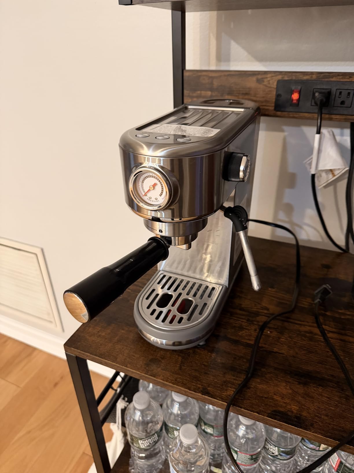 Espresso Machine with Milk Frother, 20 Bar High Pressure Professional Espresso Maker Automatic, Compact Stainless Steel Coffee Machine for Cappuccino, Latte, Gift for Coffee Lover, Dad or Mom, Silver - Customer Photo 2