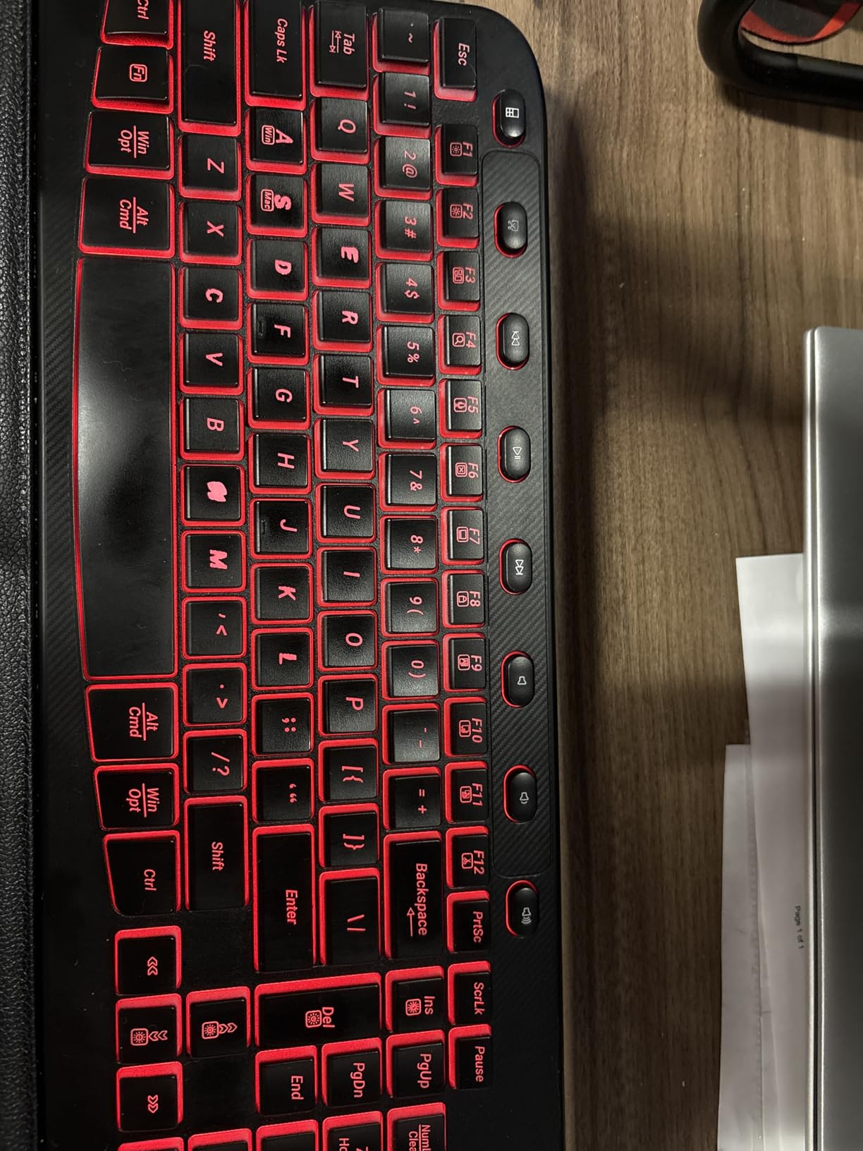 SABLUTE Ergonomic Wireless Keyboard and Mouse Combo - Wave Keyboard with Soft Leather Wrist Rest, Resistant Keys, RGB Backlit Rechargeable Set for PC/Mac/Chromebook (Black) - Customer Photo 4